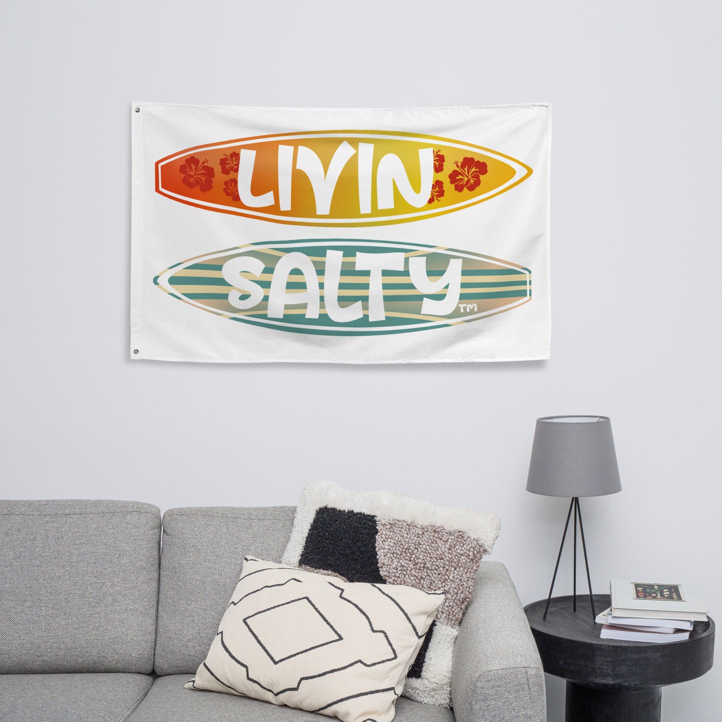 Surf board LIVIN SALTY Flag
