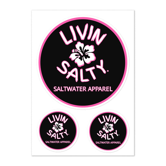 LIVIN SALTY flowe Sticker sheet