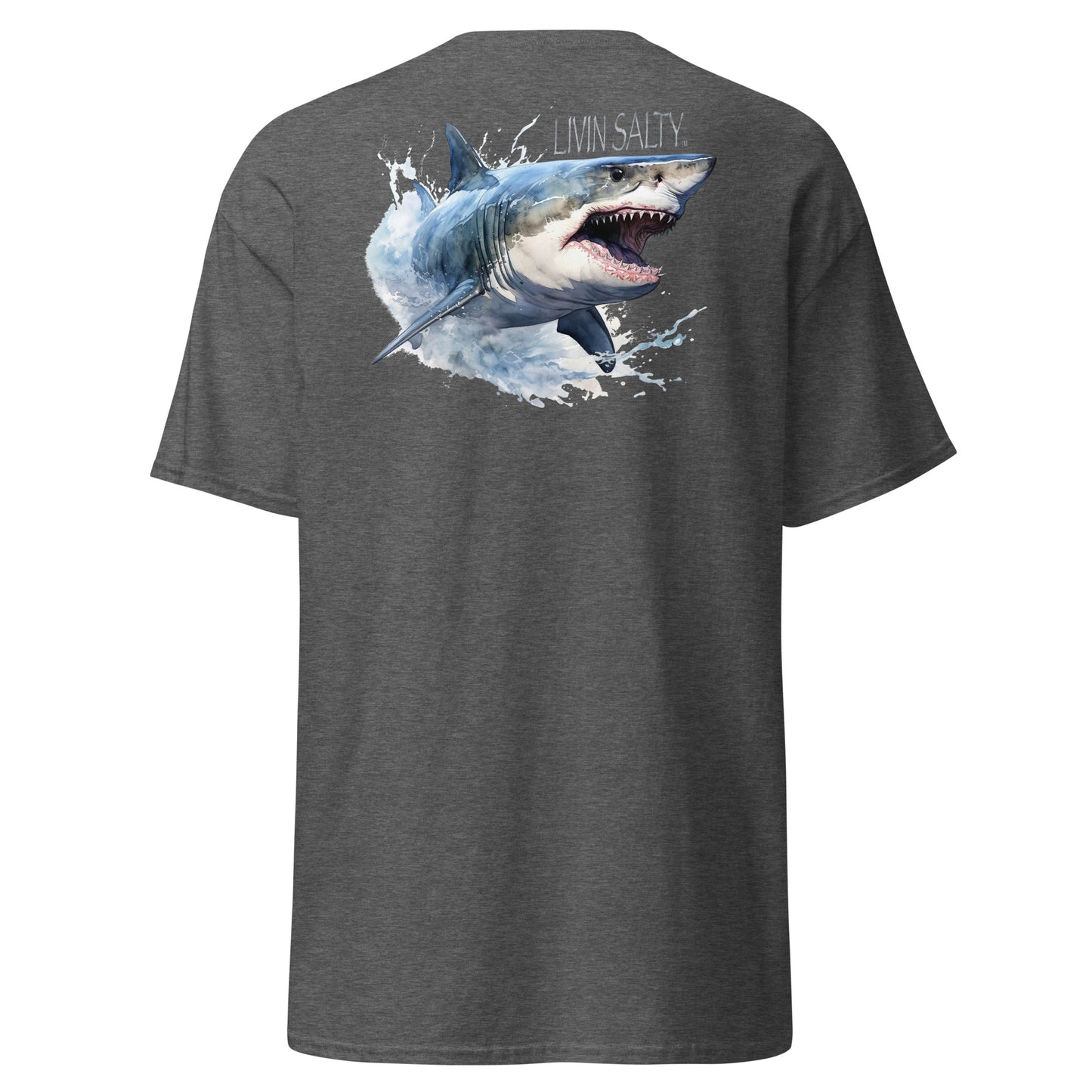 LIVIN SALTY Shark Cotton tee