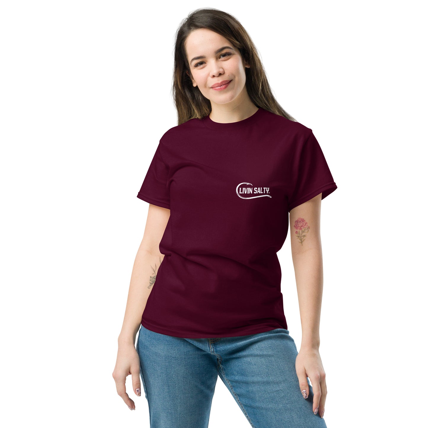 LIVIN SALTY Shark Cotton tee