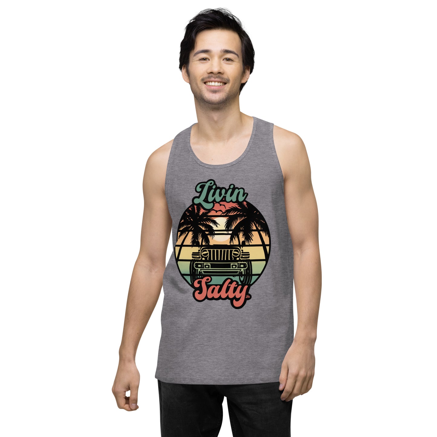 Men’s Jeep/Beach Livin Salty tank top