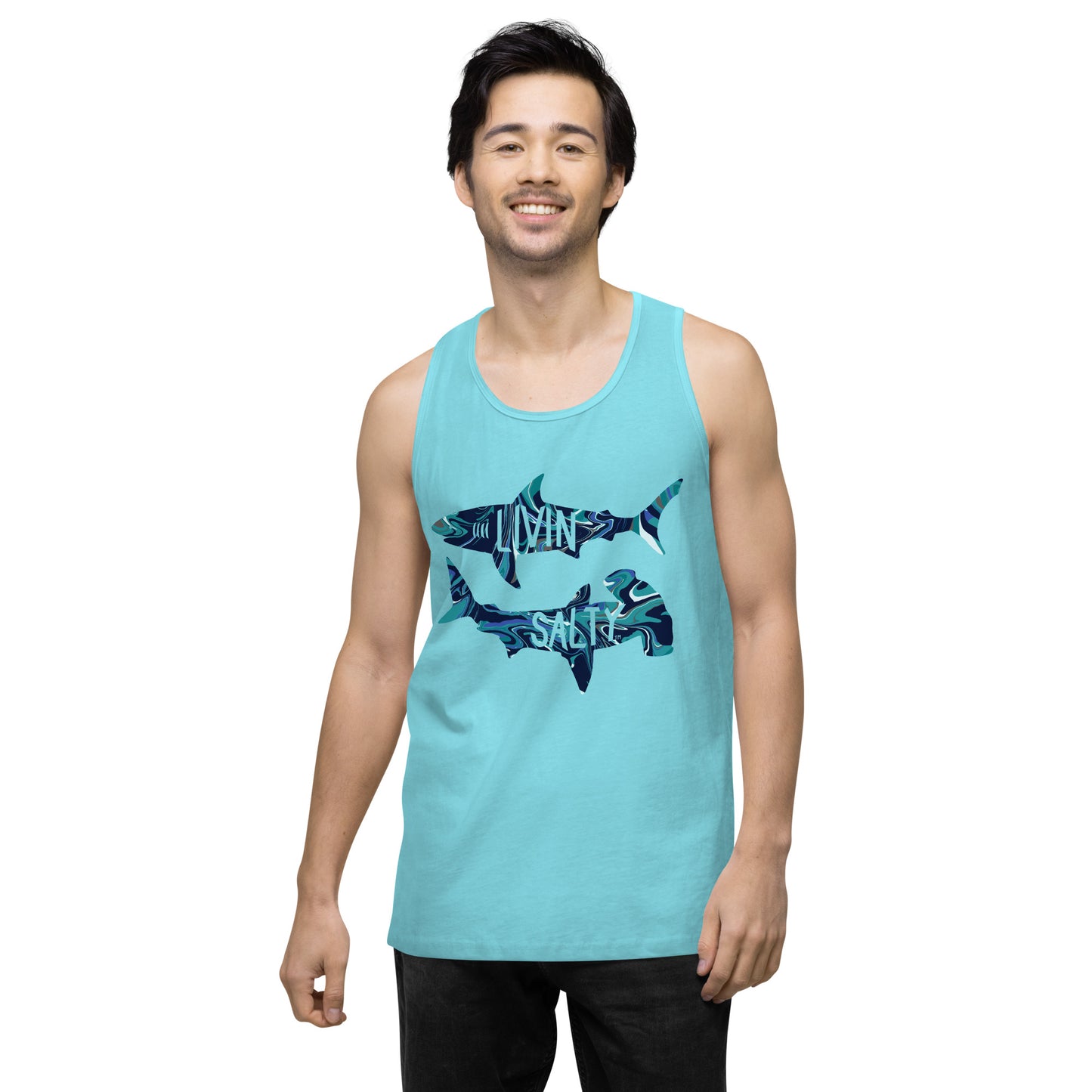 Men’s LIVIN SALTY shark tank top