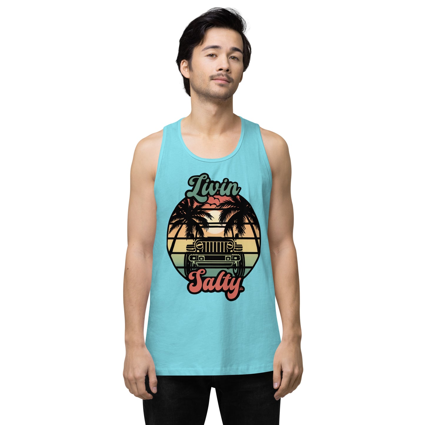 Men’s Jeep/Beach Livin Salty tank top