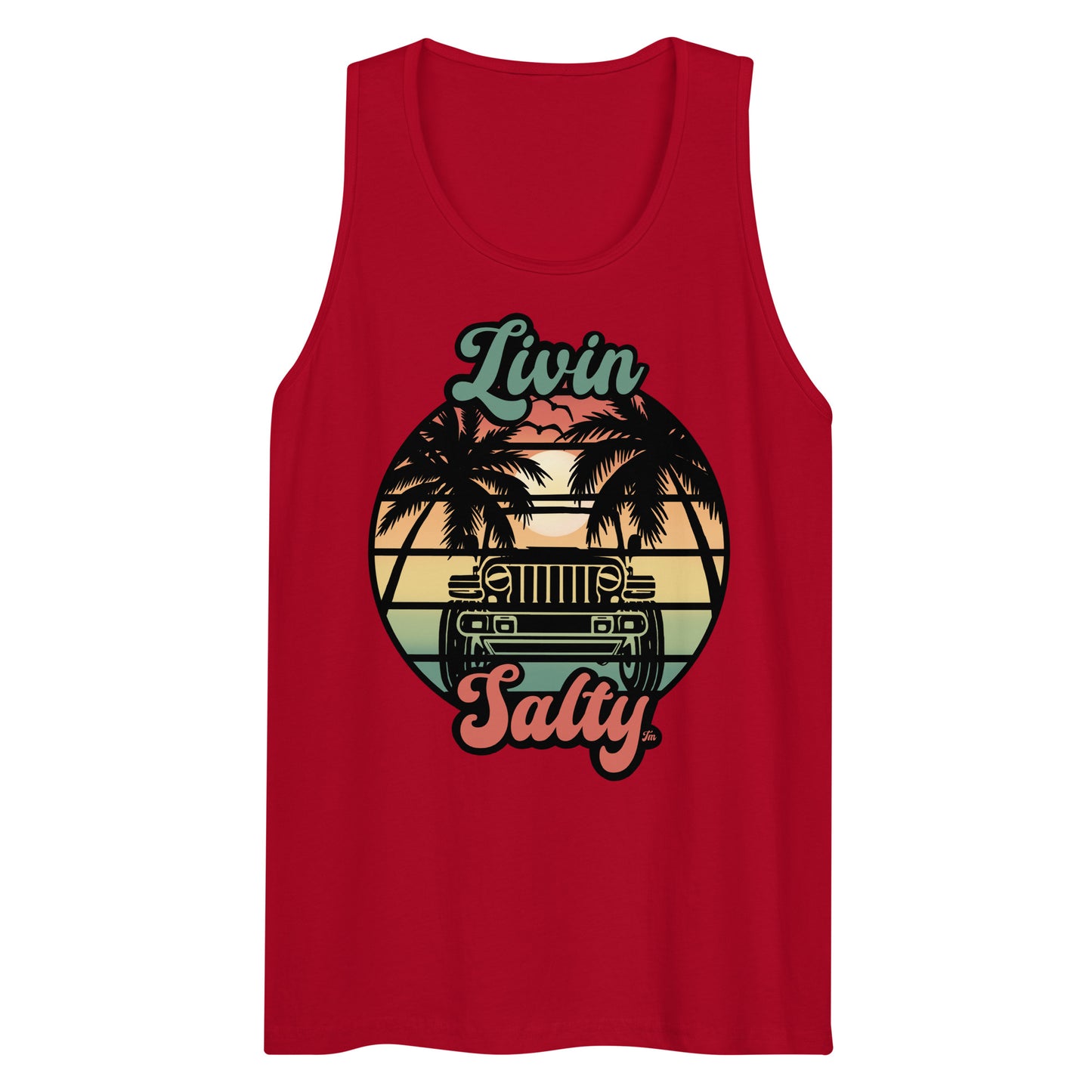Men’s Jeep/Beach Livin Salty tank top