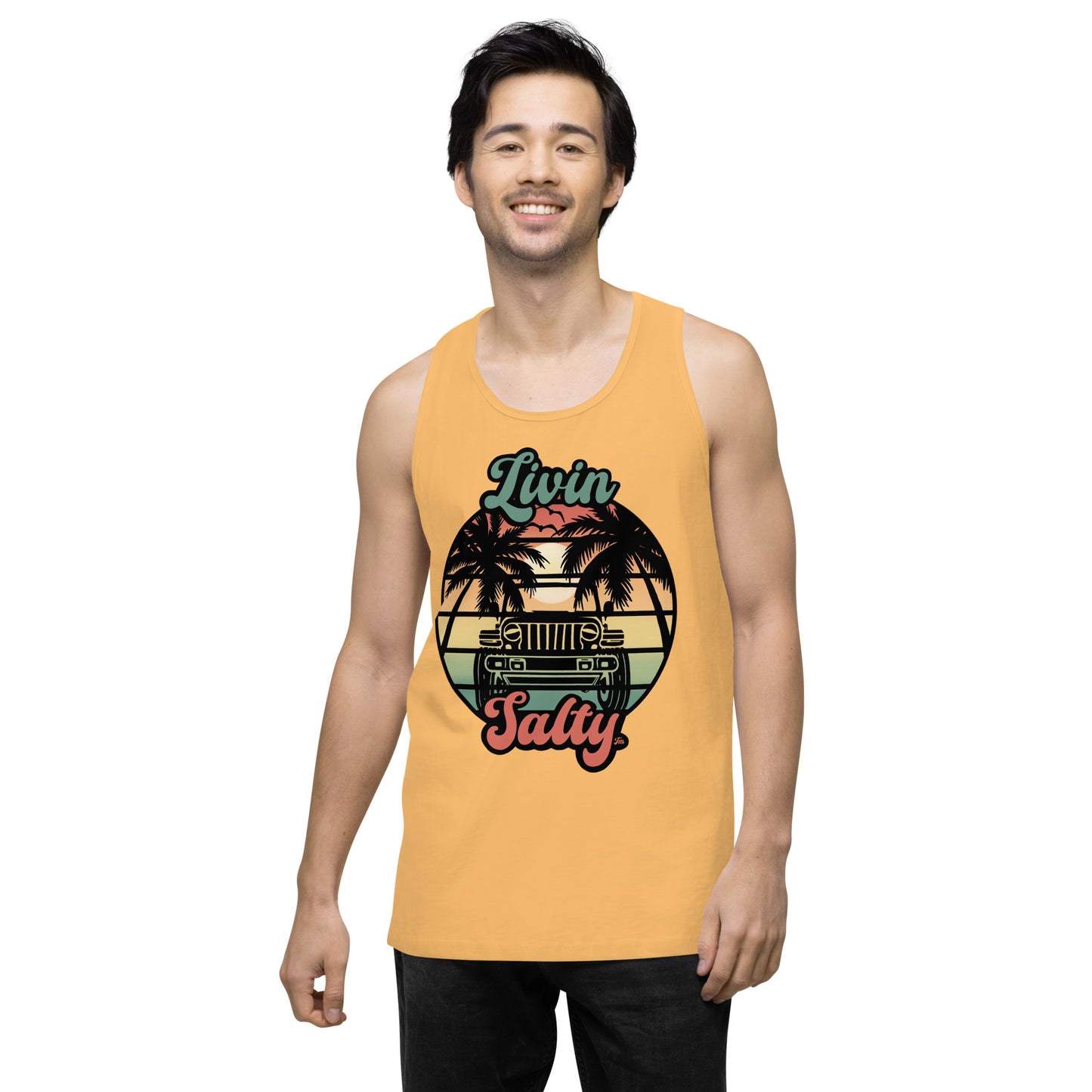 Men’s Jeep/Beach Livin Salty tank top