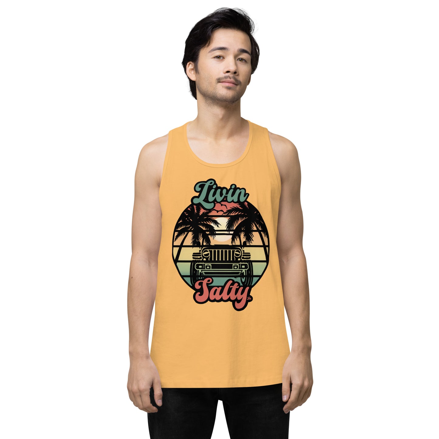 Men’s Jeep/Beach Livin Salty tank top