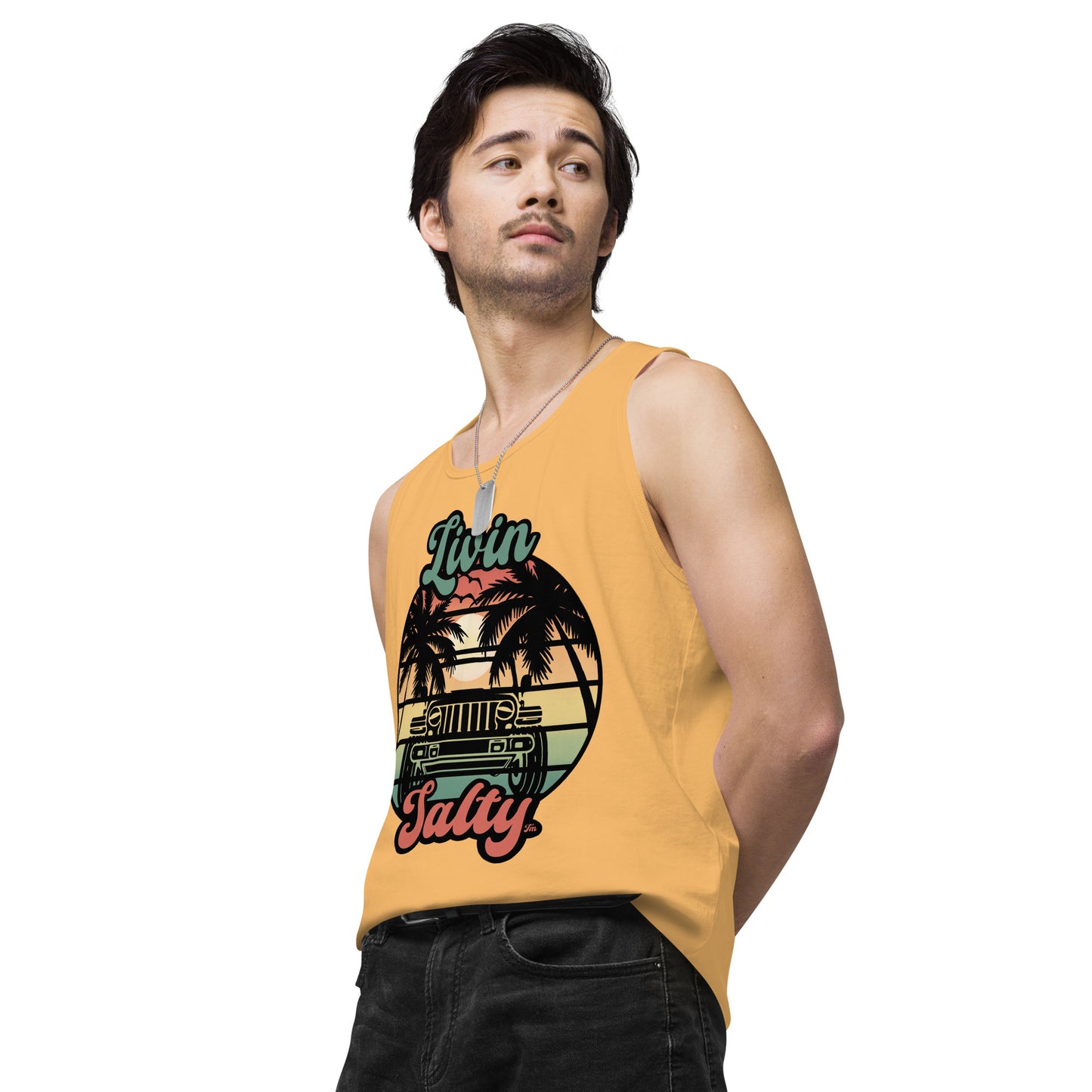 Men’s Jeep/Beach Livin Salty tank top