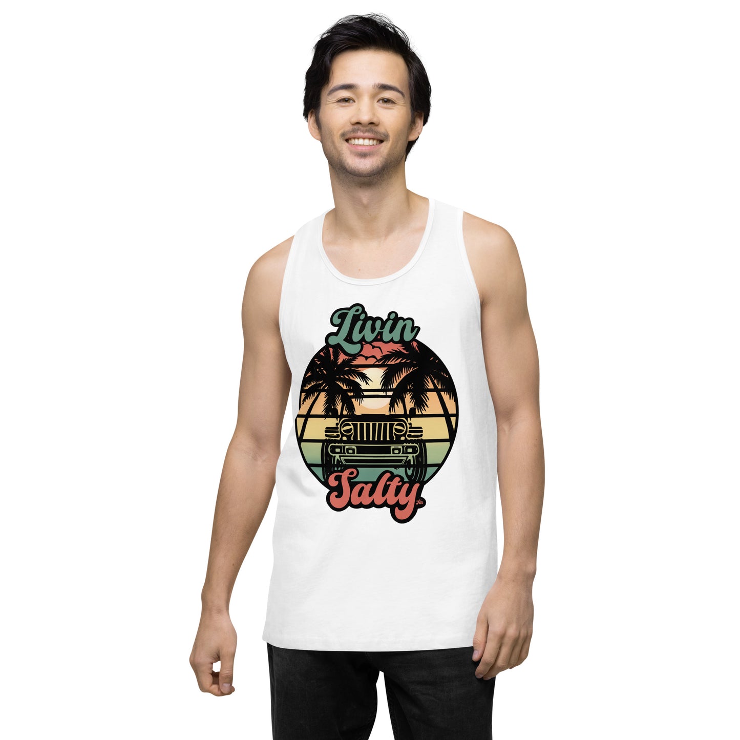 Men’s Jeep/Beach Livin Salty tank top