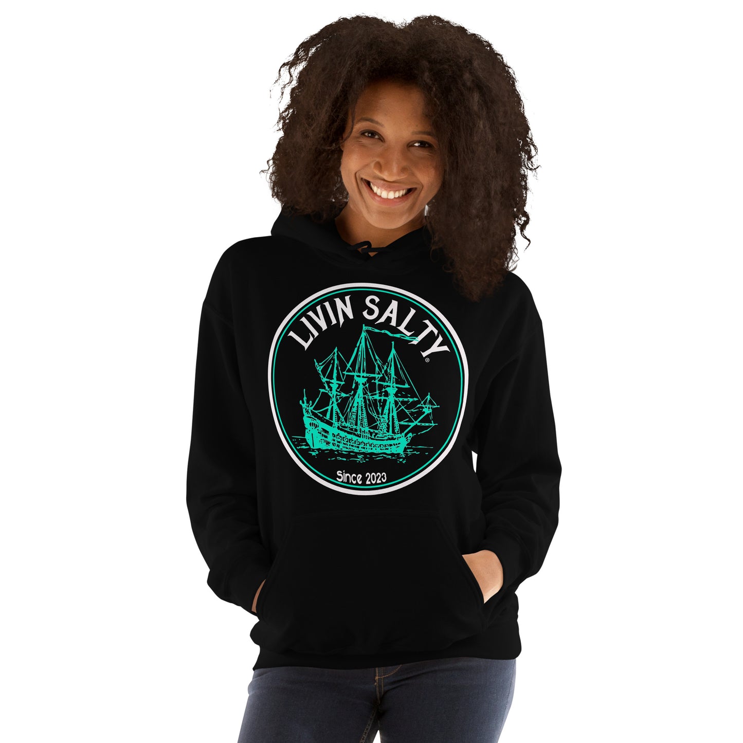 Unisex LIVIN SALTY Ship Hoodie