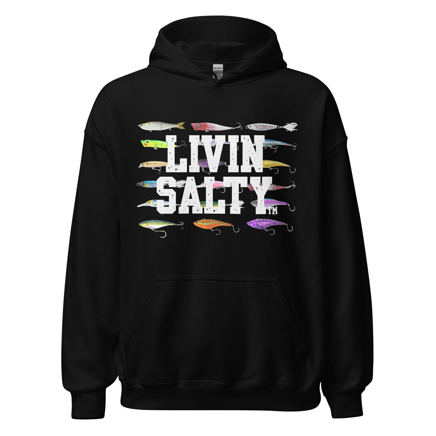 Unisex LIVIN SALTY Saltwater Fishing Lures Hoodie