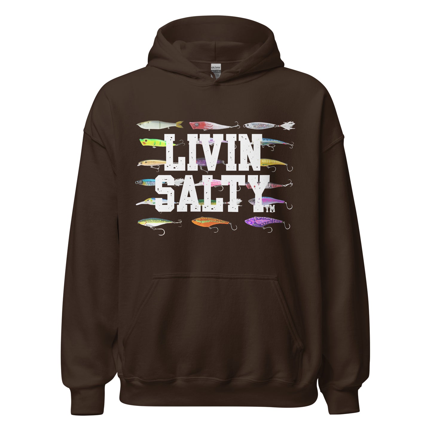 Unisex LIVIN SALTY Saltwater Fishing Lures Hoodie