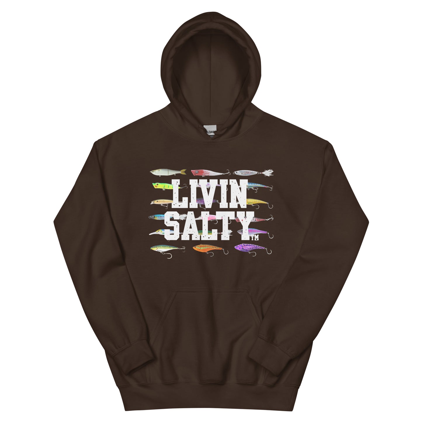 Unisex LIVIN SALTY Saltwater Fishing Lures Hoodie