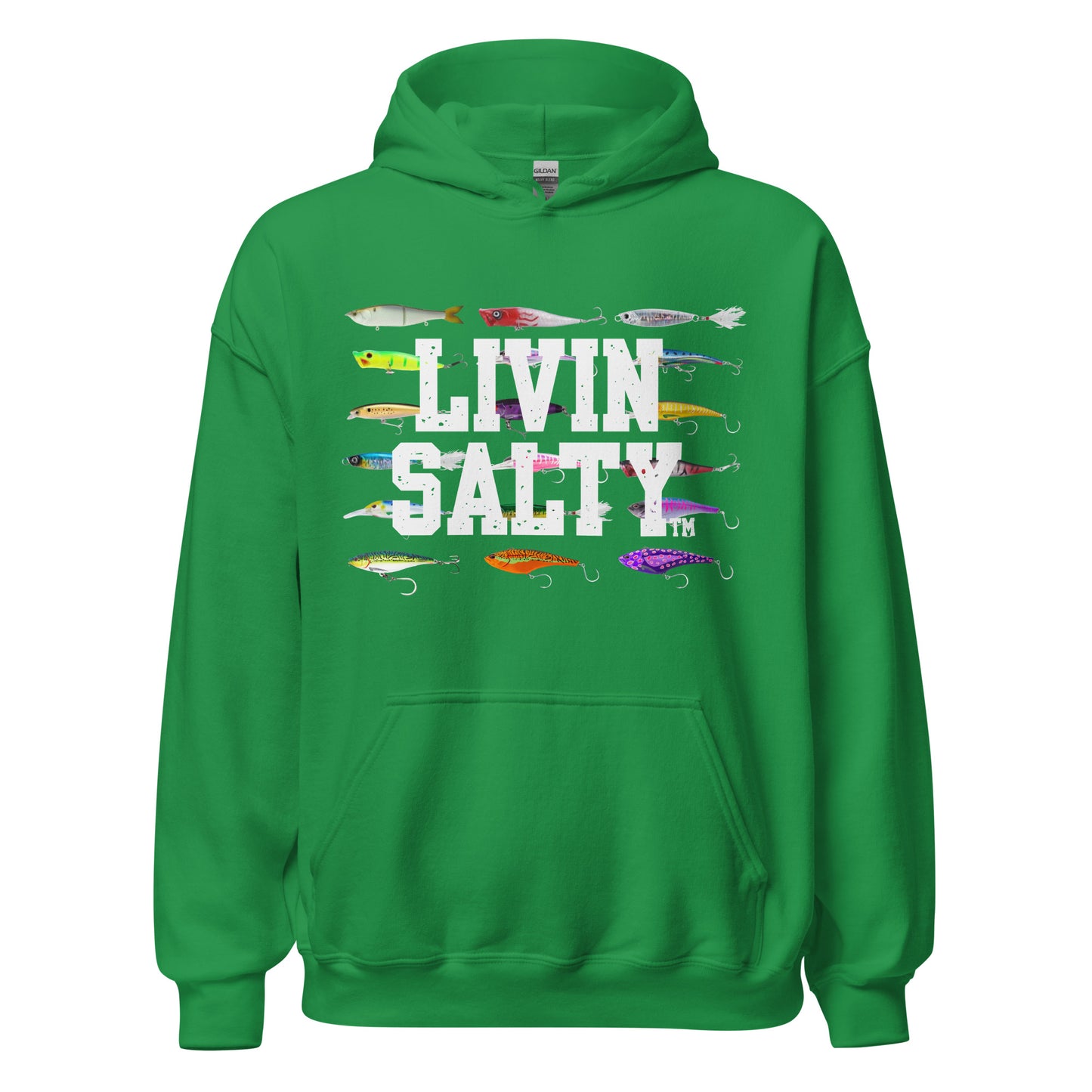 Unisex LIVIN SALTY Saltwater Fishing Lures Hoodie