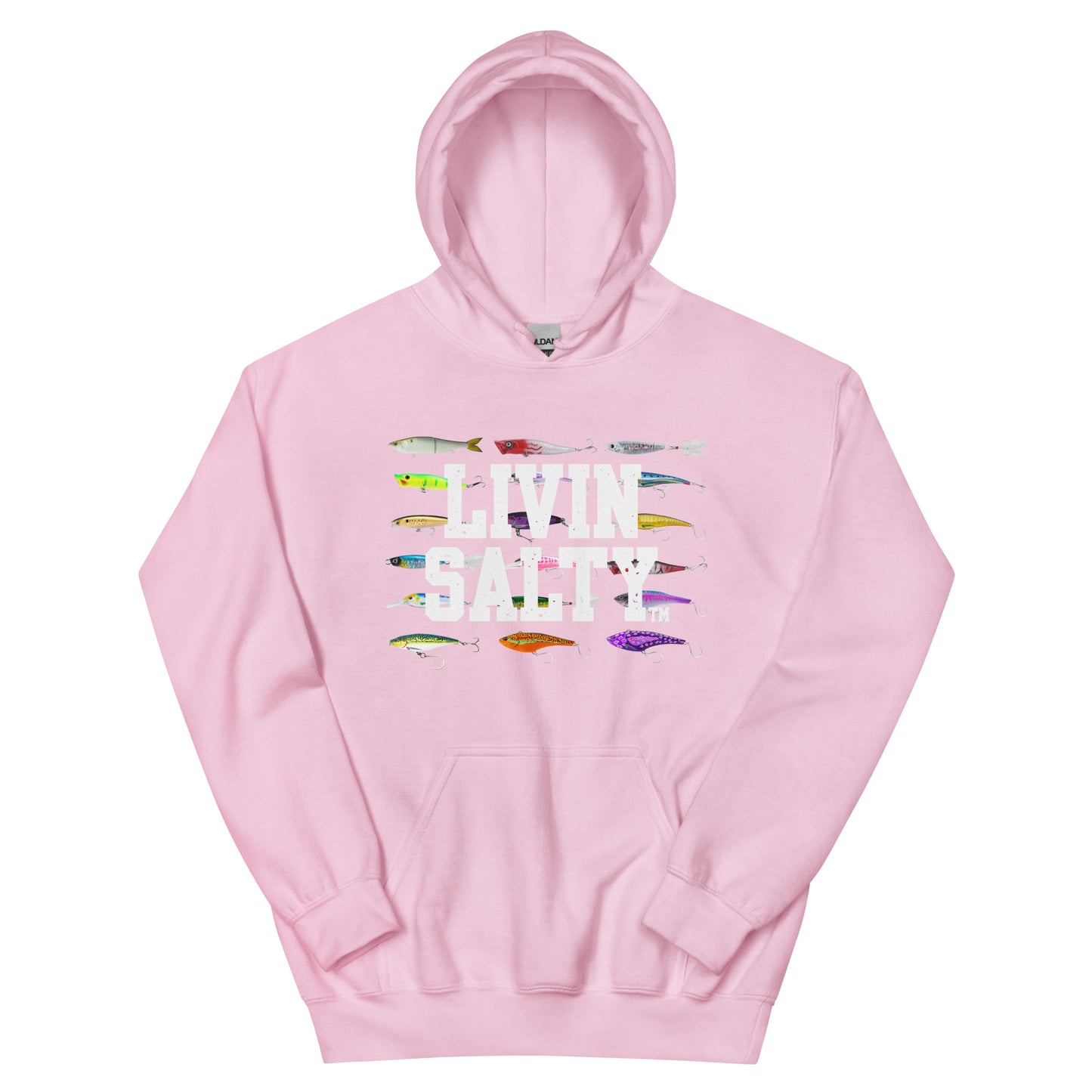 Unisex LIVIN SALTY Saltwater Fishing Lures Hoodie