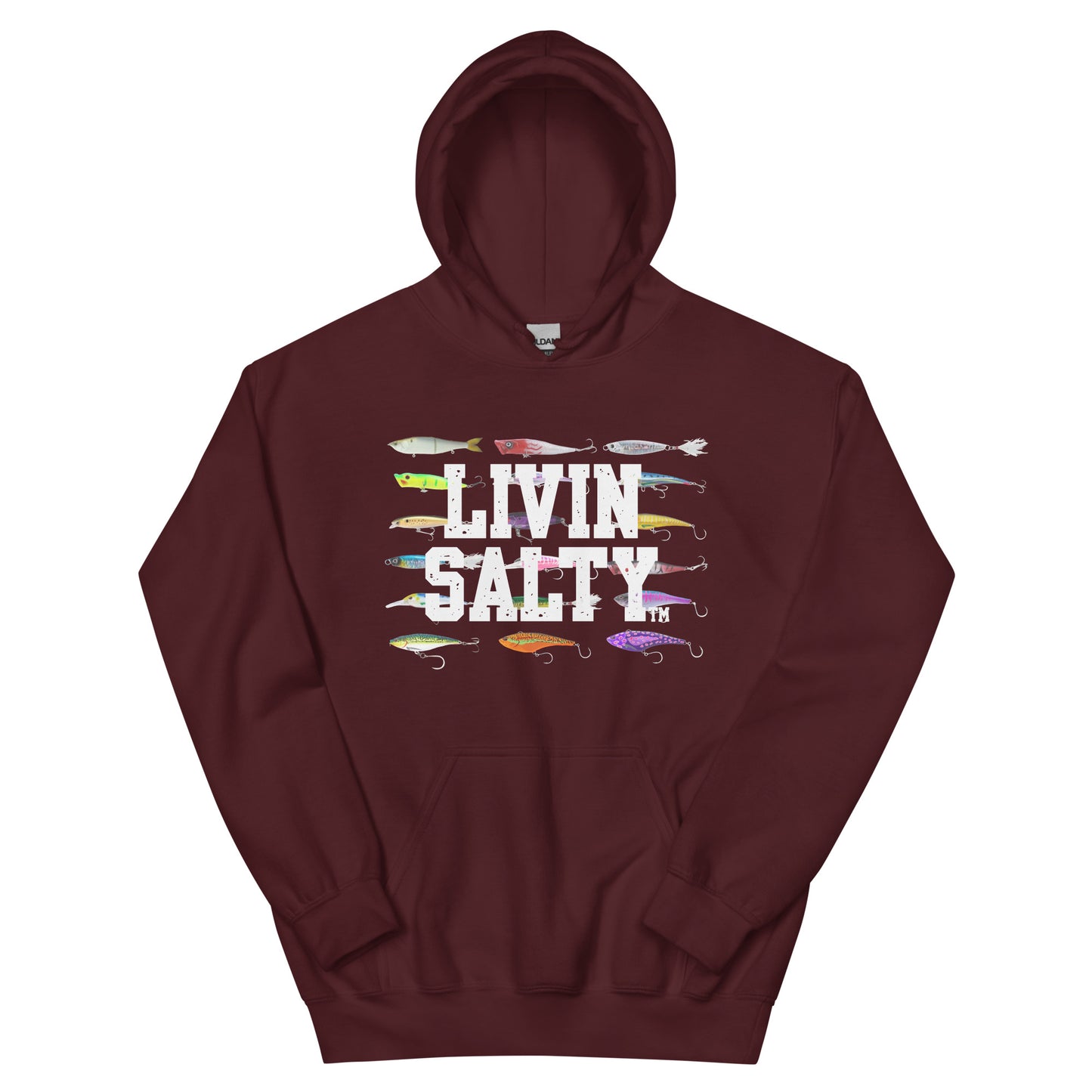 Unisex LIVIN SALTY Saltwater Fishing Lures Hoodie