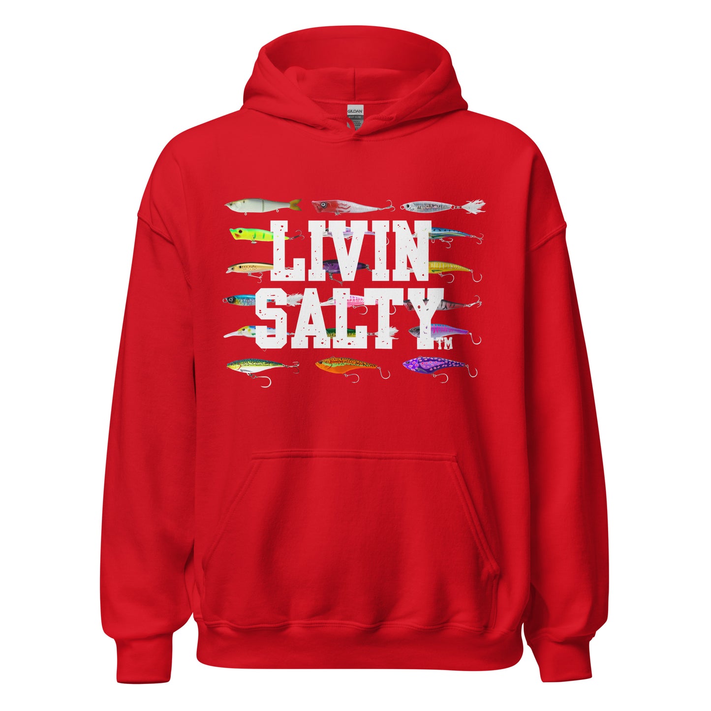 Unisex LIVIN SALTY Saltwater Fishing Lures Hoodie