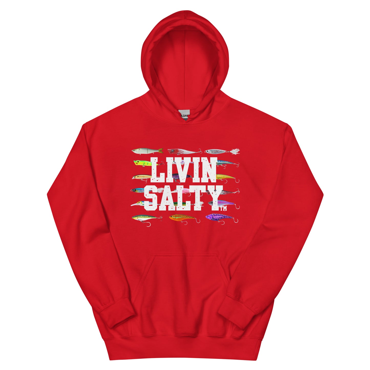 Unisex LIVIN SALTY Saltwater Fishing Lures Hoodie