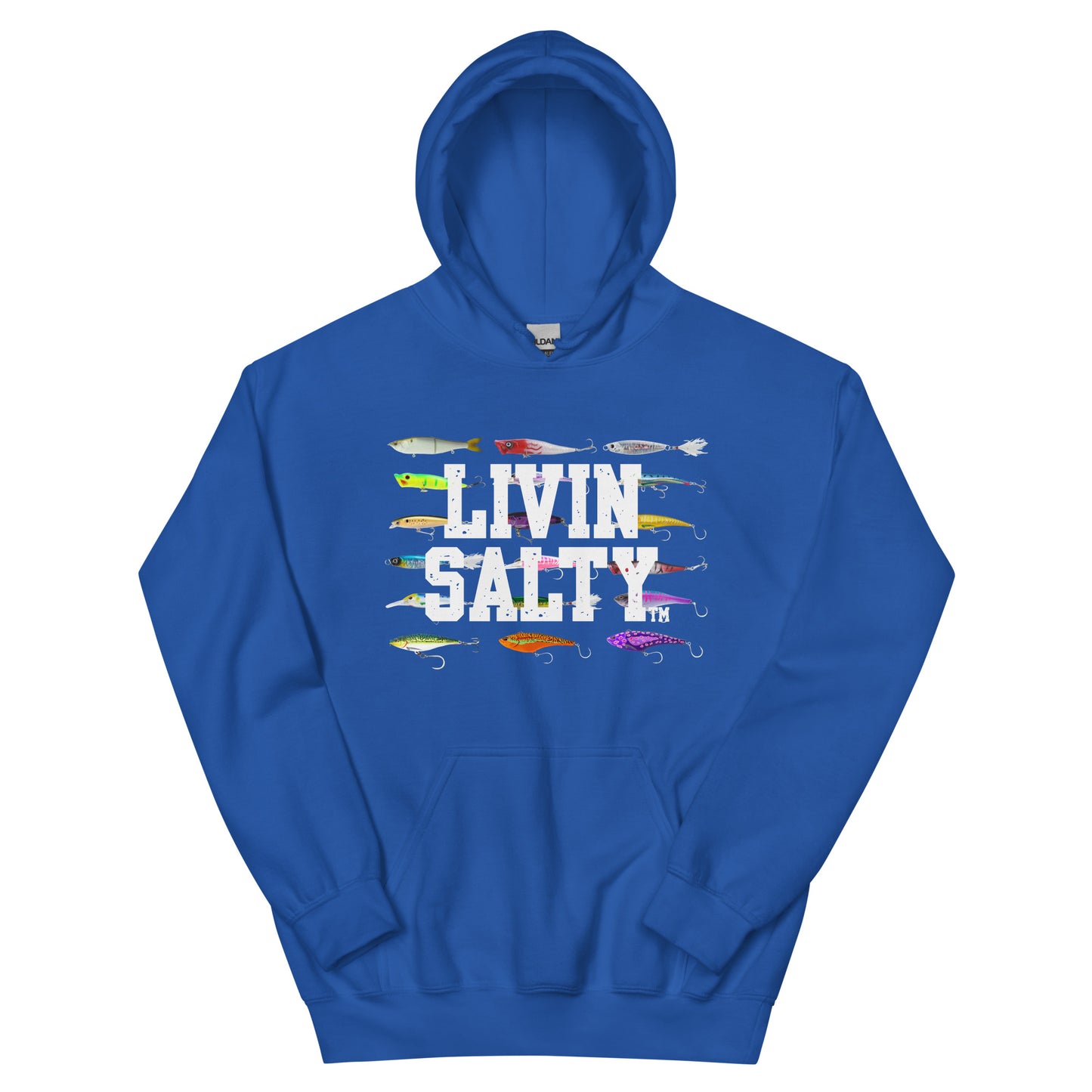 Unisex LIVIN SALTY Saltwater Fishing Lures Hoodie