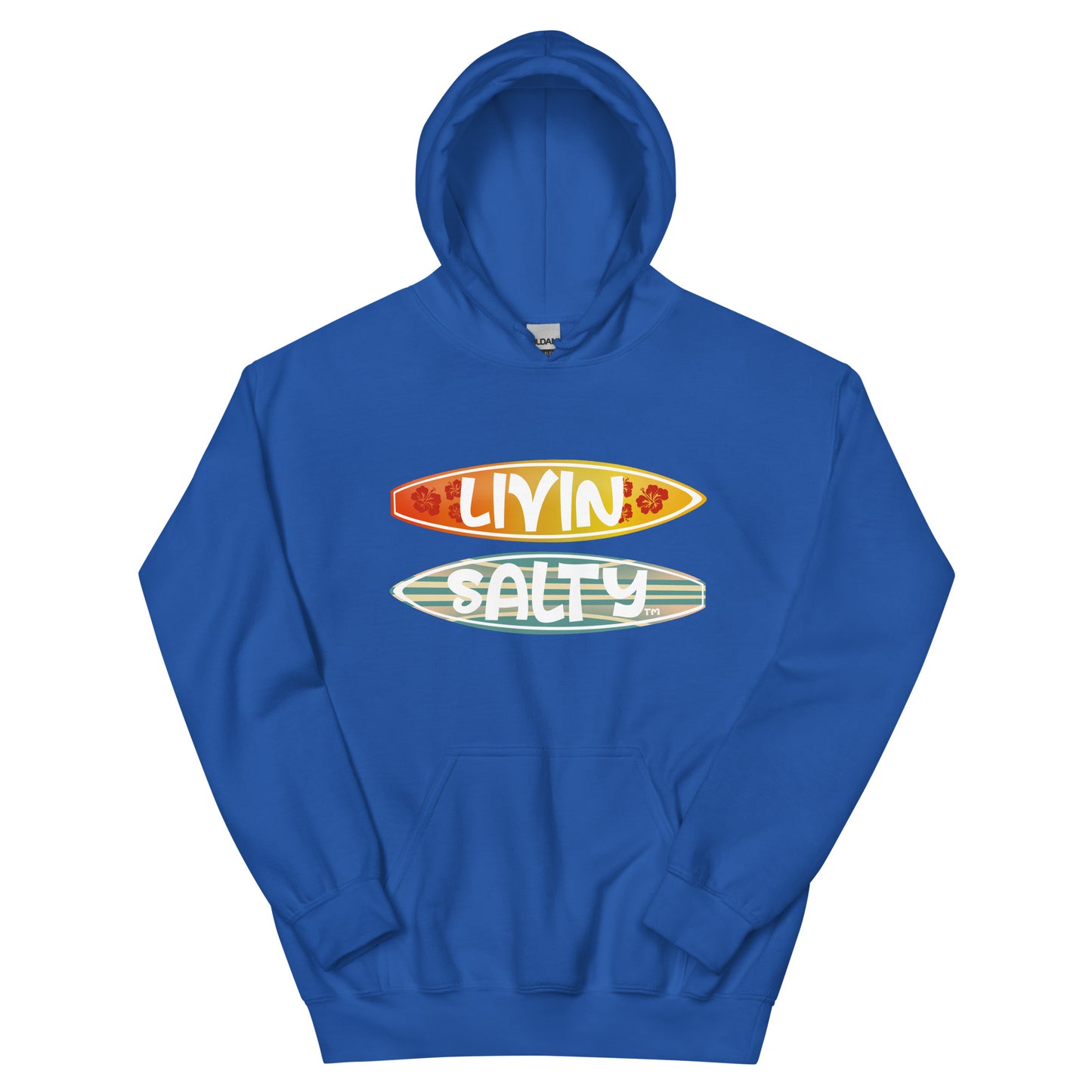 Unisex LIVIN SALTY Surf Boards Hoodie