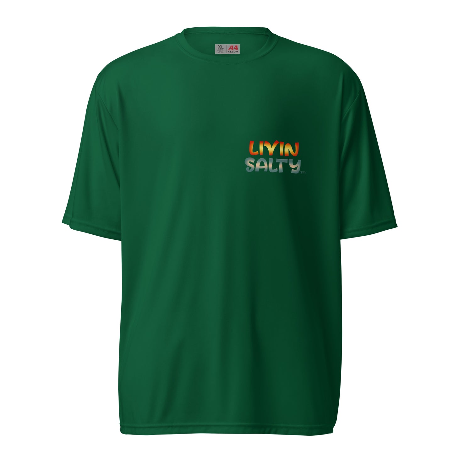 Unisex dry fit Surf board LIVIN SALTY t-shirt