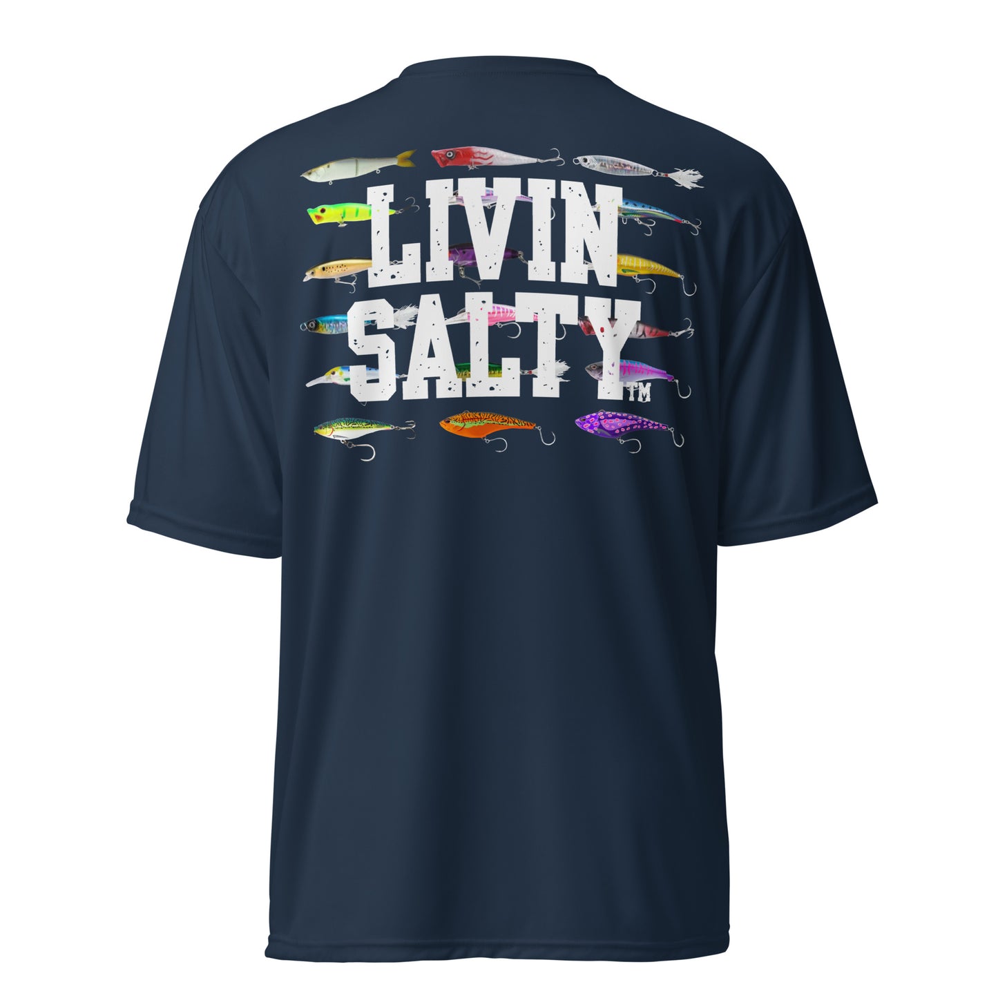 Unisex dryfit LIVIN SALTY Lures t-shirt