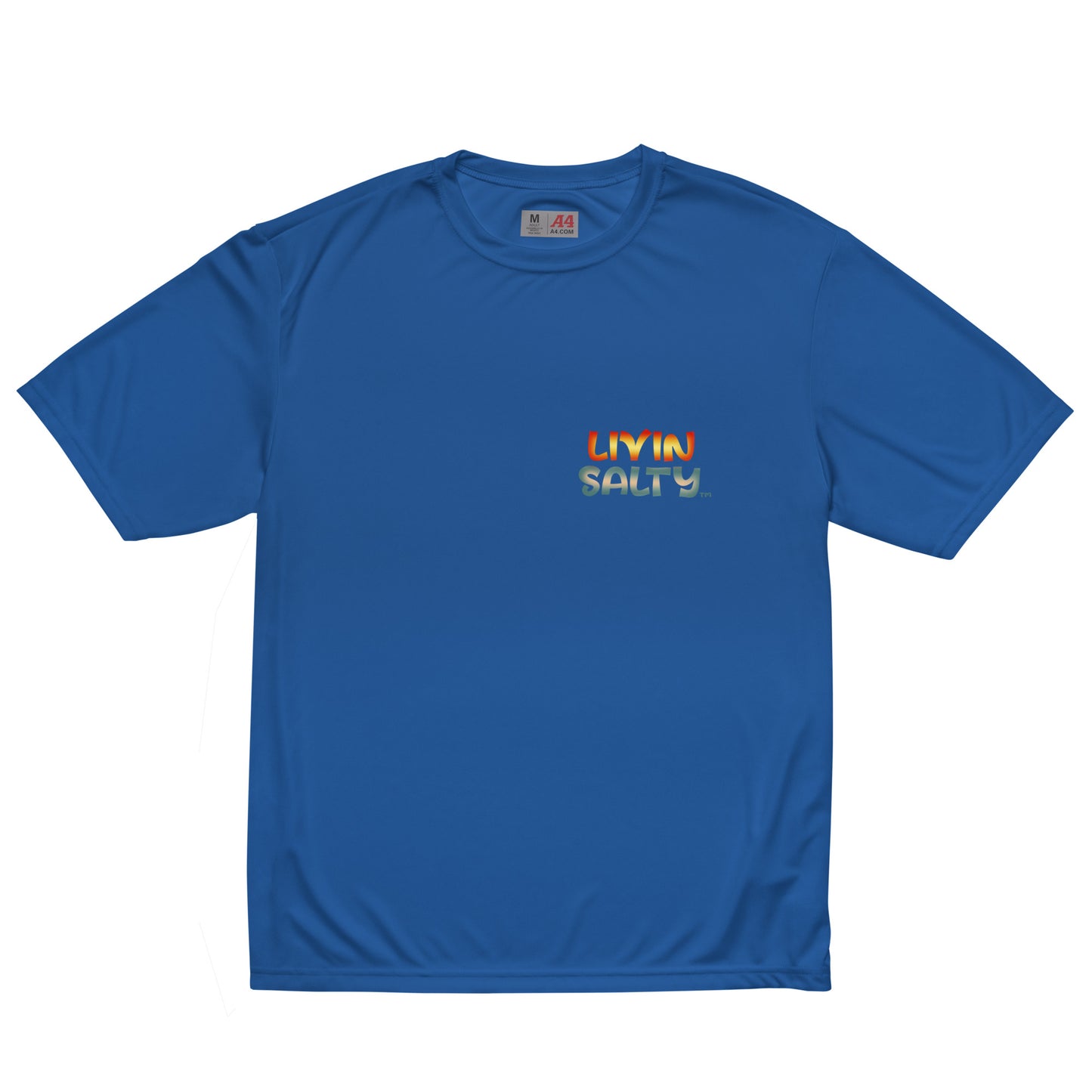 Unisex dry fit Surf board LIVIN SALTY t-shirt