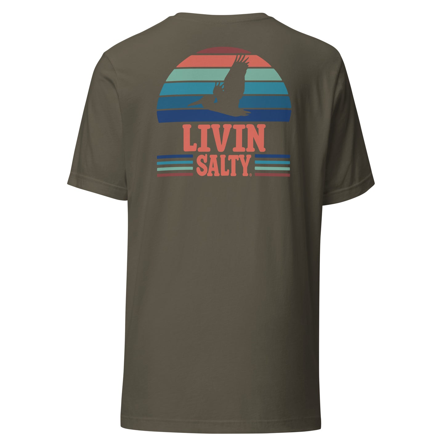 Unisex LIVIN SALTY Pelican t-shirt