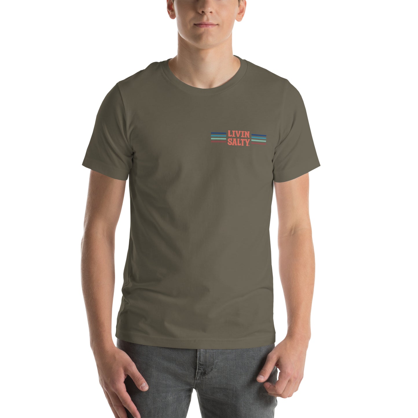 Unisex LIVIN SALTY Pelican t-shirt