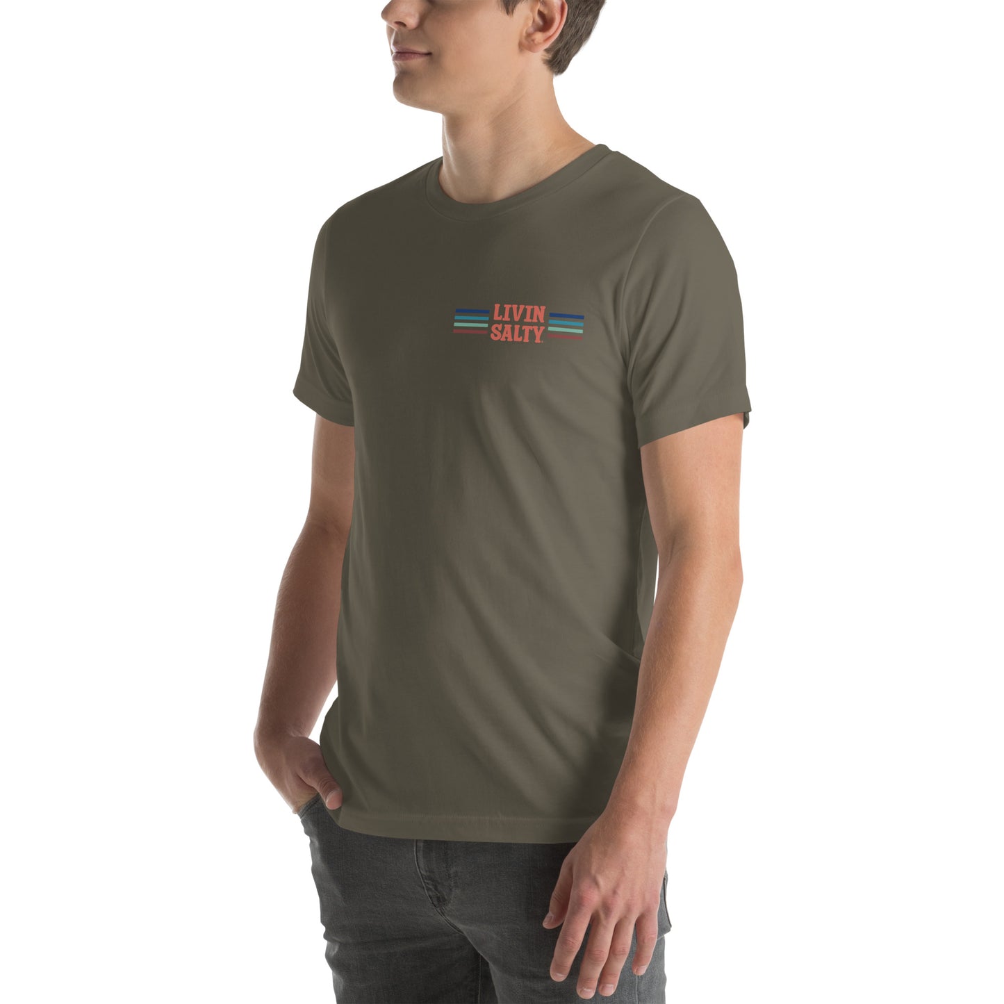 Unisex LIVIN SALTY Pelican t-shirt