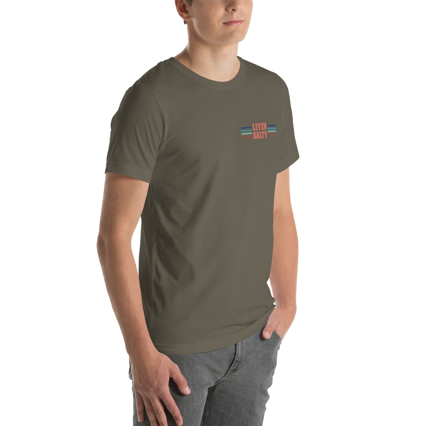 Unisex LIVIN SALTY Pelican t-shirt