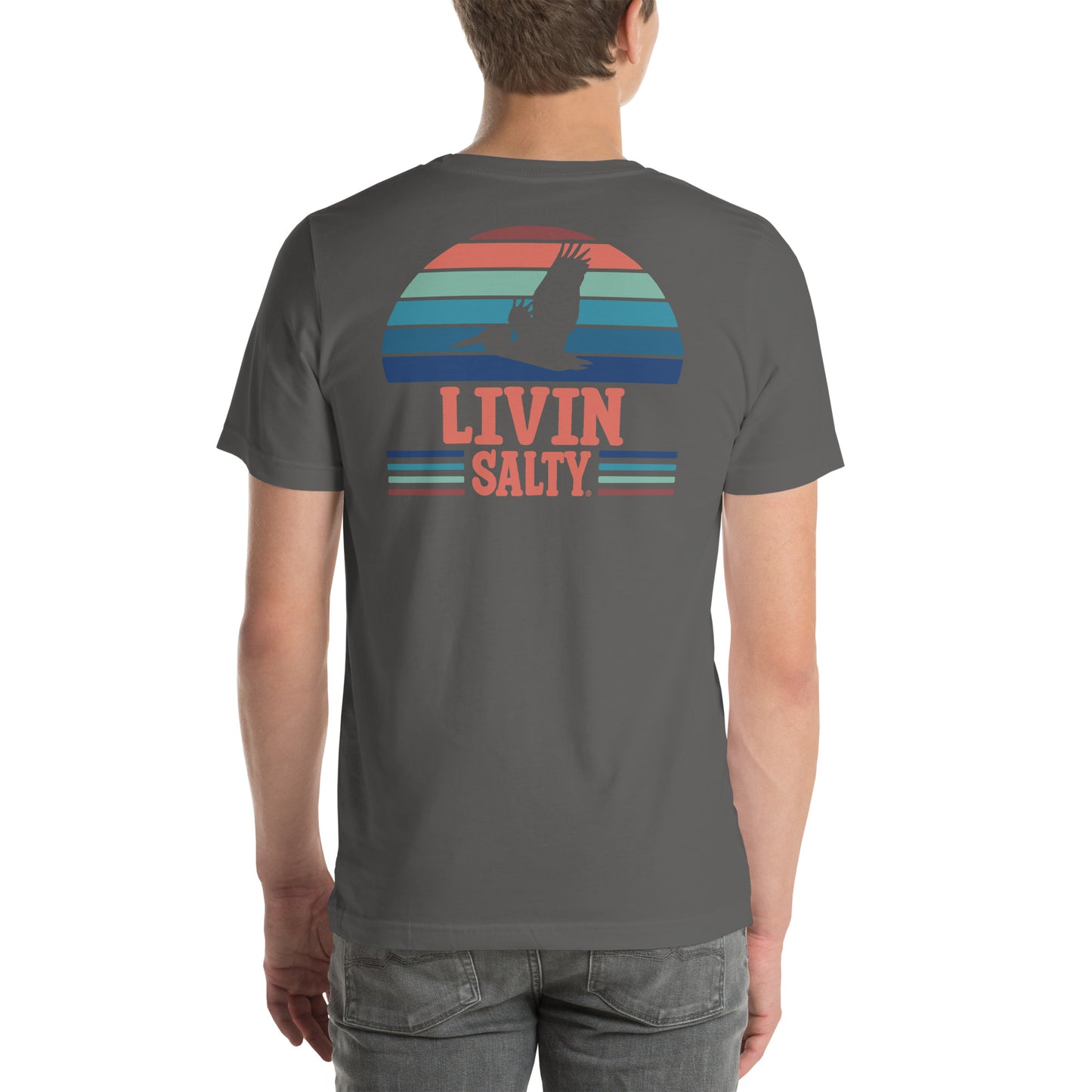 Unisex LIVIN SALTY Pelican t-shirt