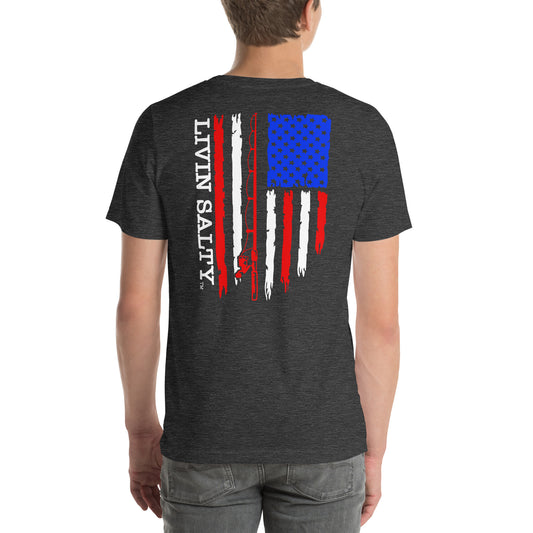 Unisex RWB LIVIN SALTY Flag t-shirt