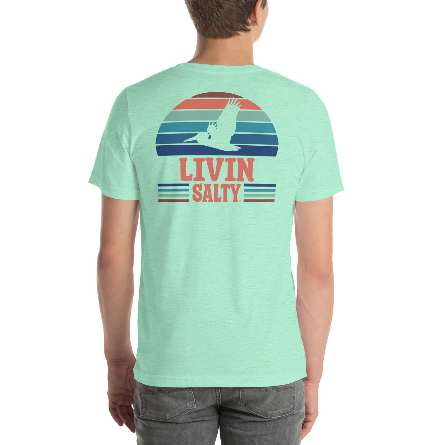 Unisex LIVIN SALTY Pelican t-shirt