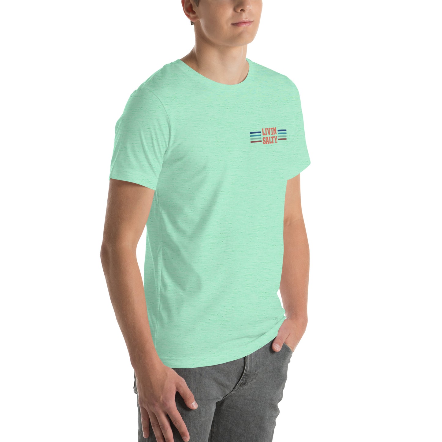 Unisex LIVIN SALTY Pelican t-shirt