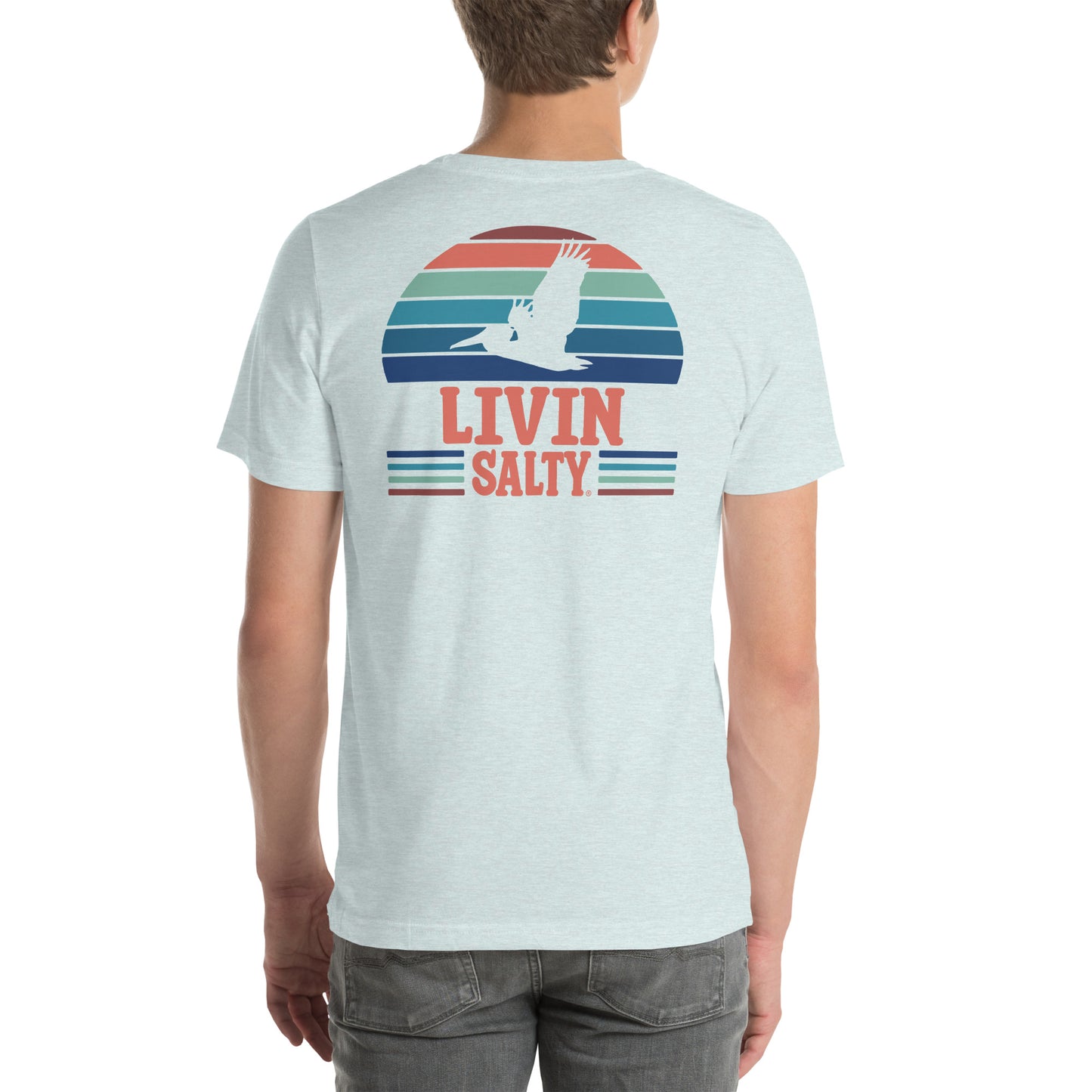 Unisex LIVIN SALTY Pelican t-shirt