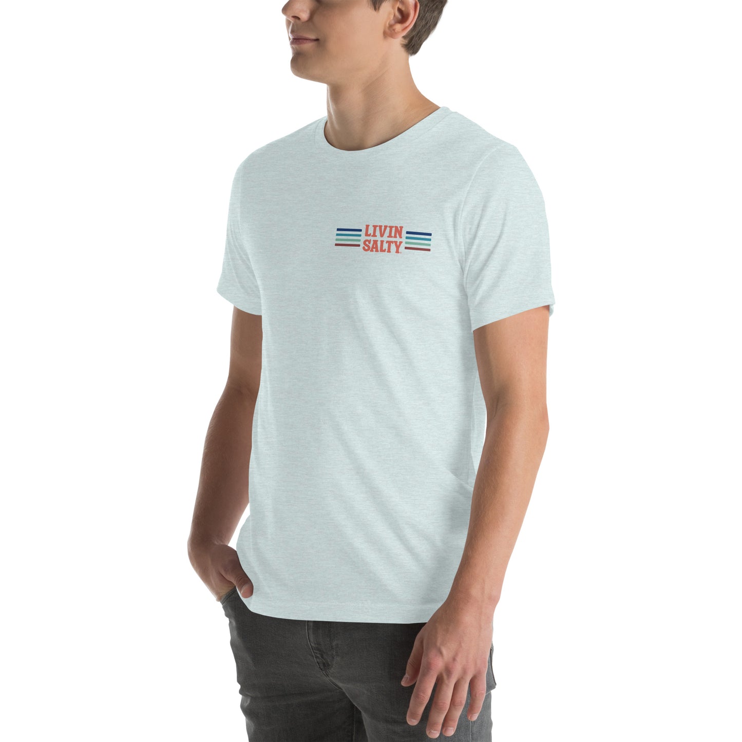 Unisex LIVIN SALTY Pelican t-shirt