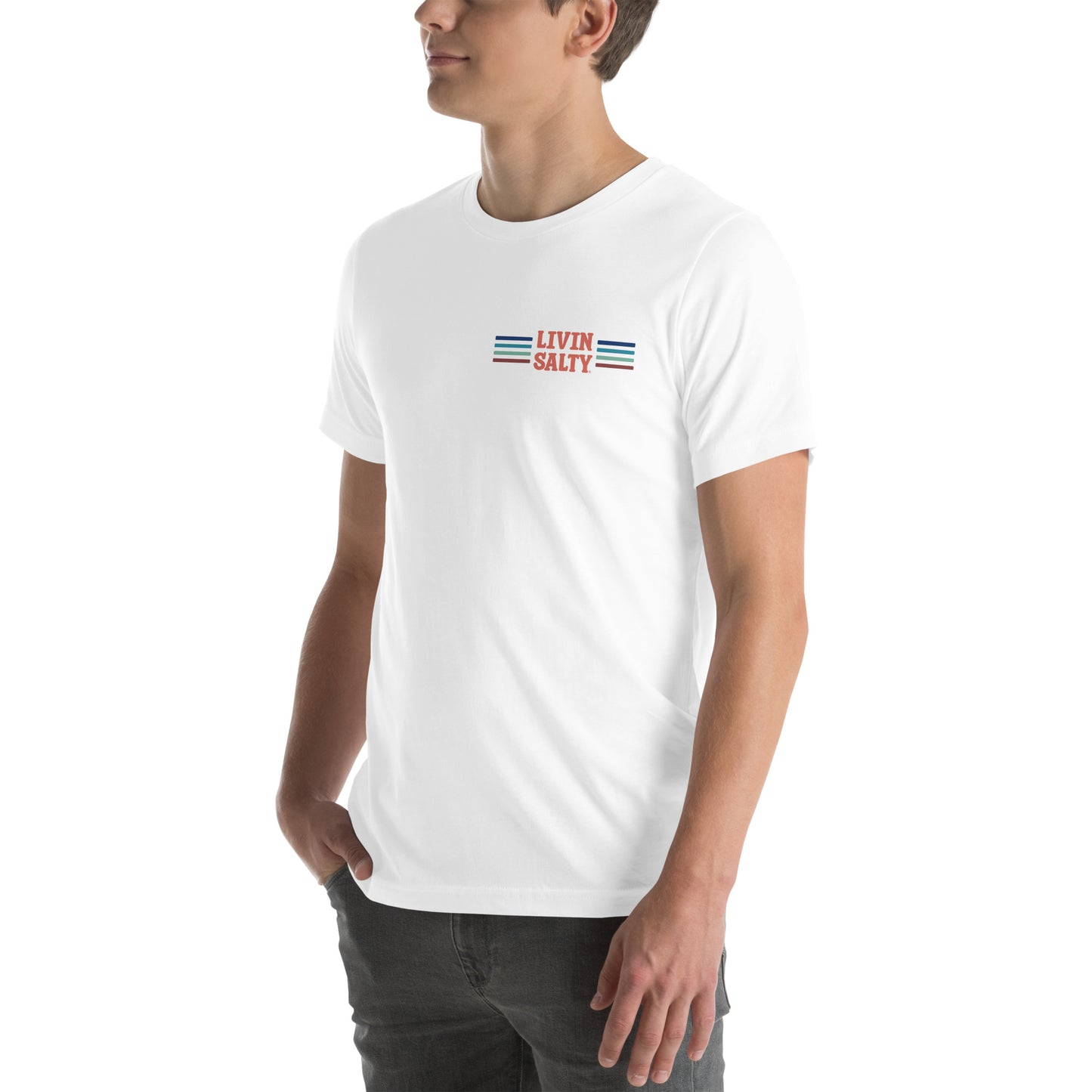 Unisex LIVIN SALTY Pelican t-shirt
