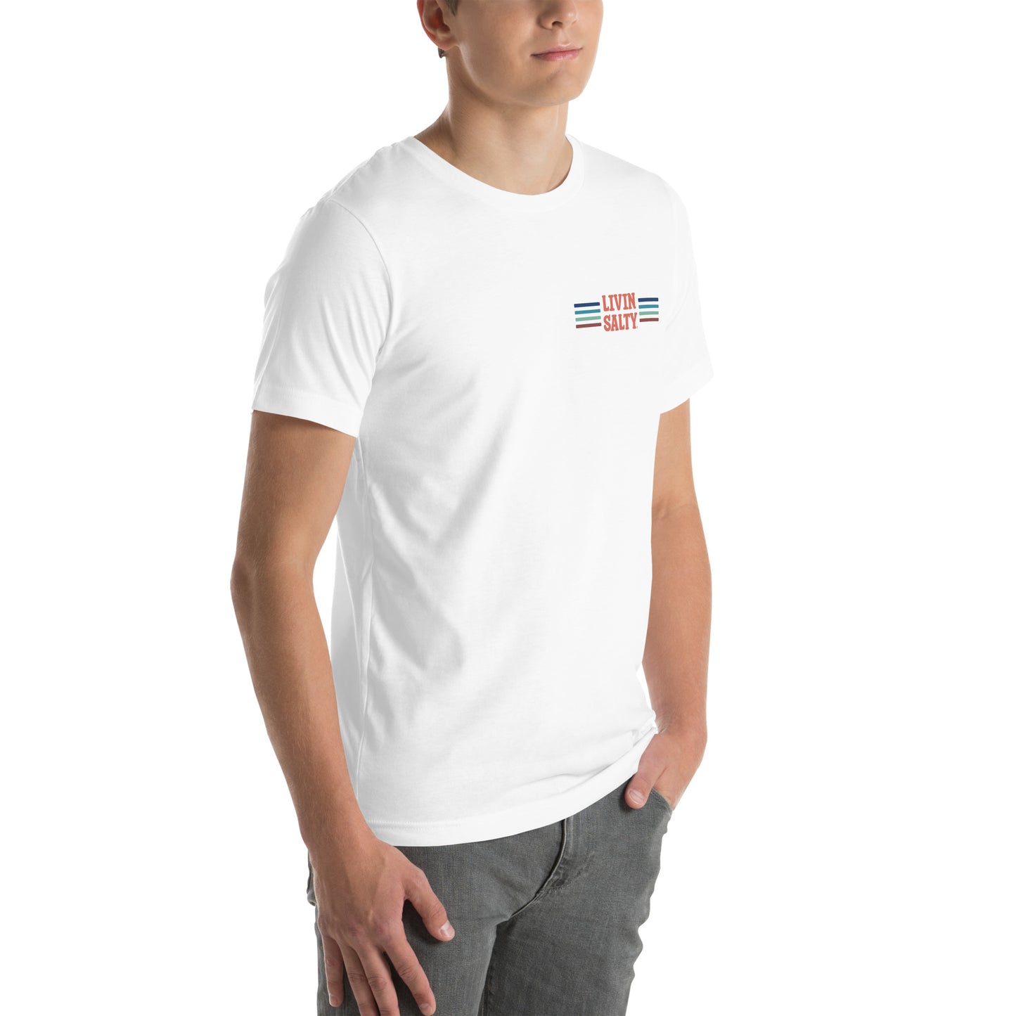 Unisex LIVIN SALTY Pelican t-shirt