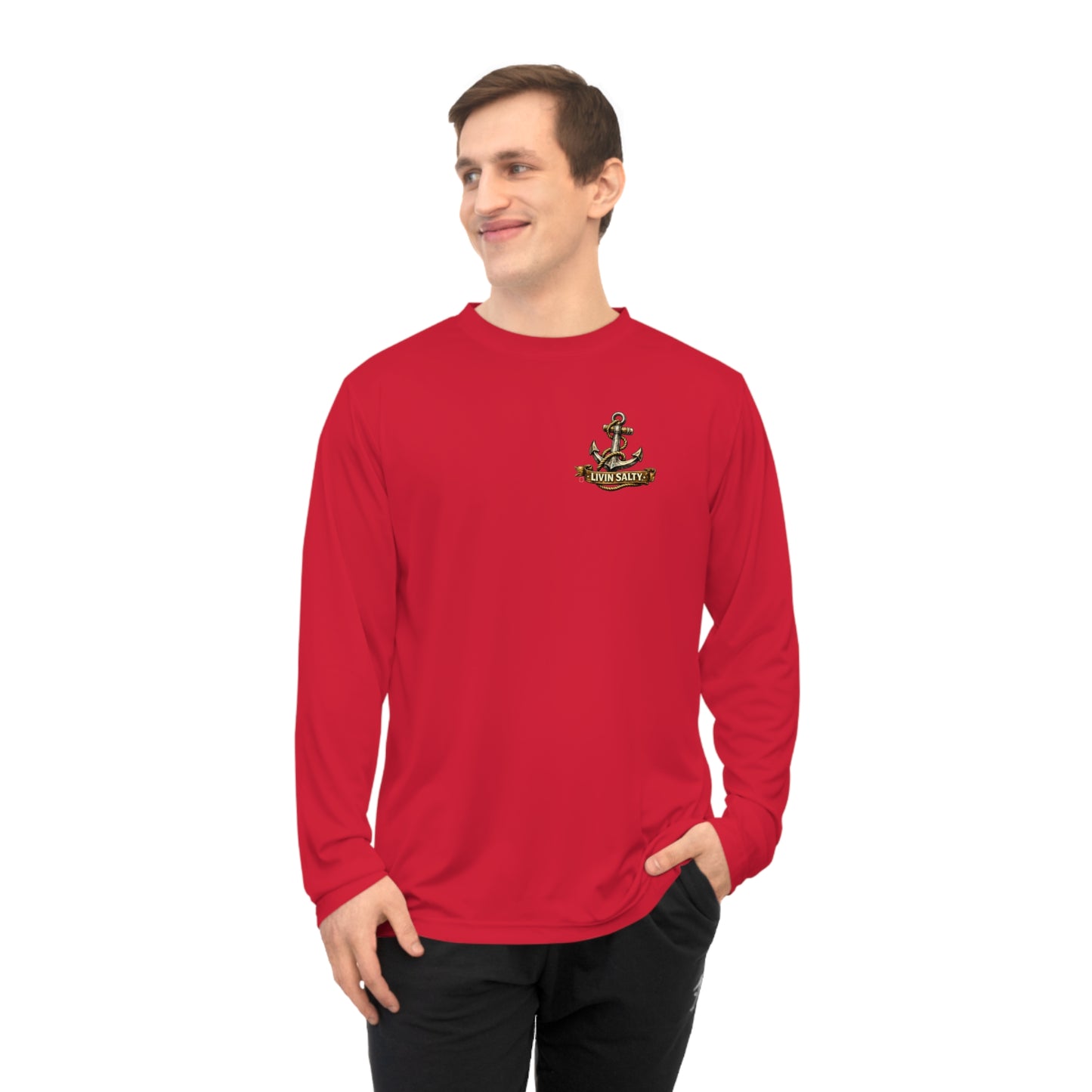 Livin' Salty Anchor Long Sleeve Performance