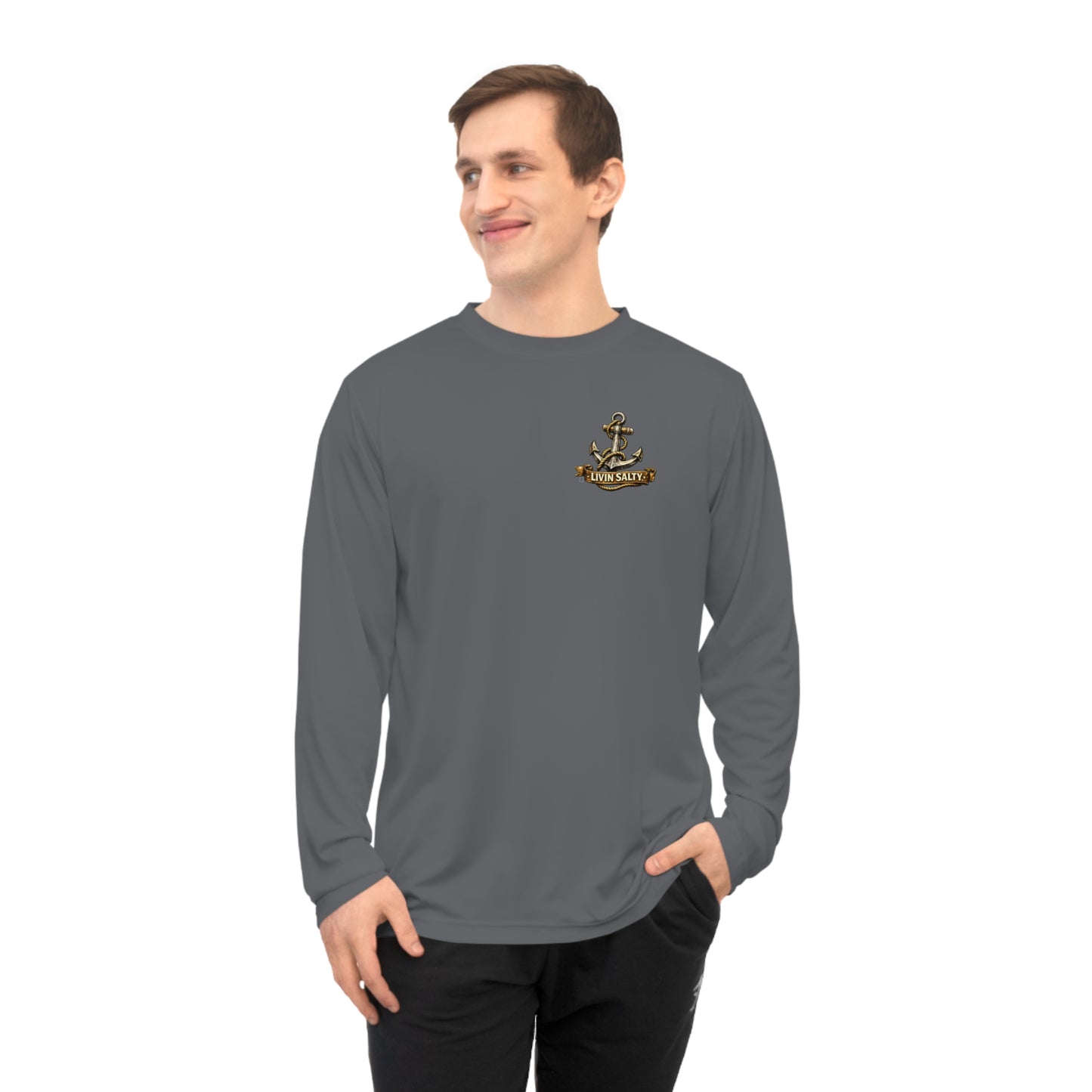 Livin' Salty Anchor Long Sleeve Performance