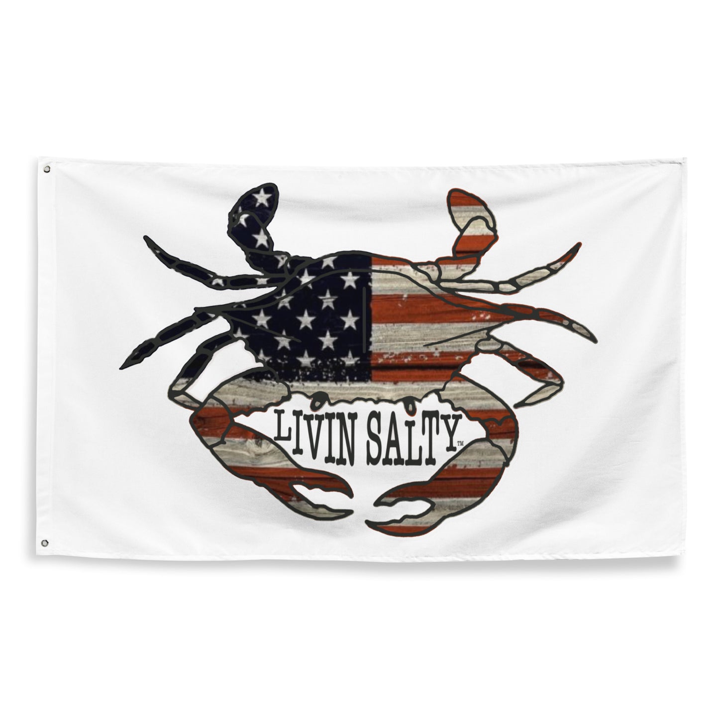 Crab LIVIN SALTY Flag