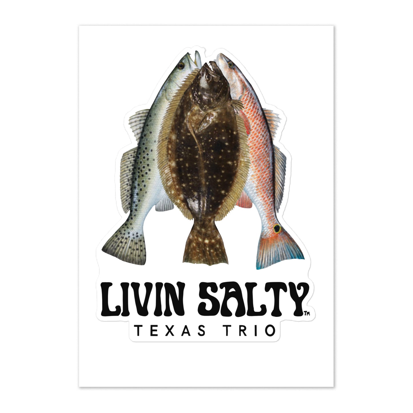 Texas Trio LIVIN SALTY Sticker sheet