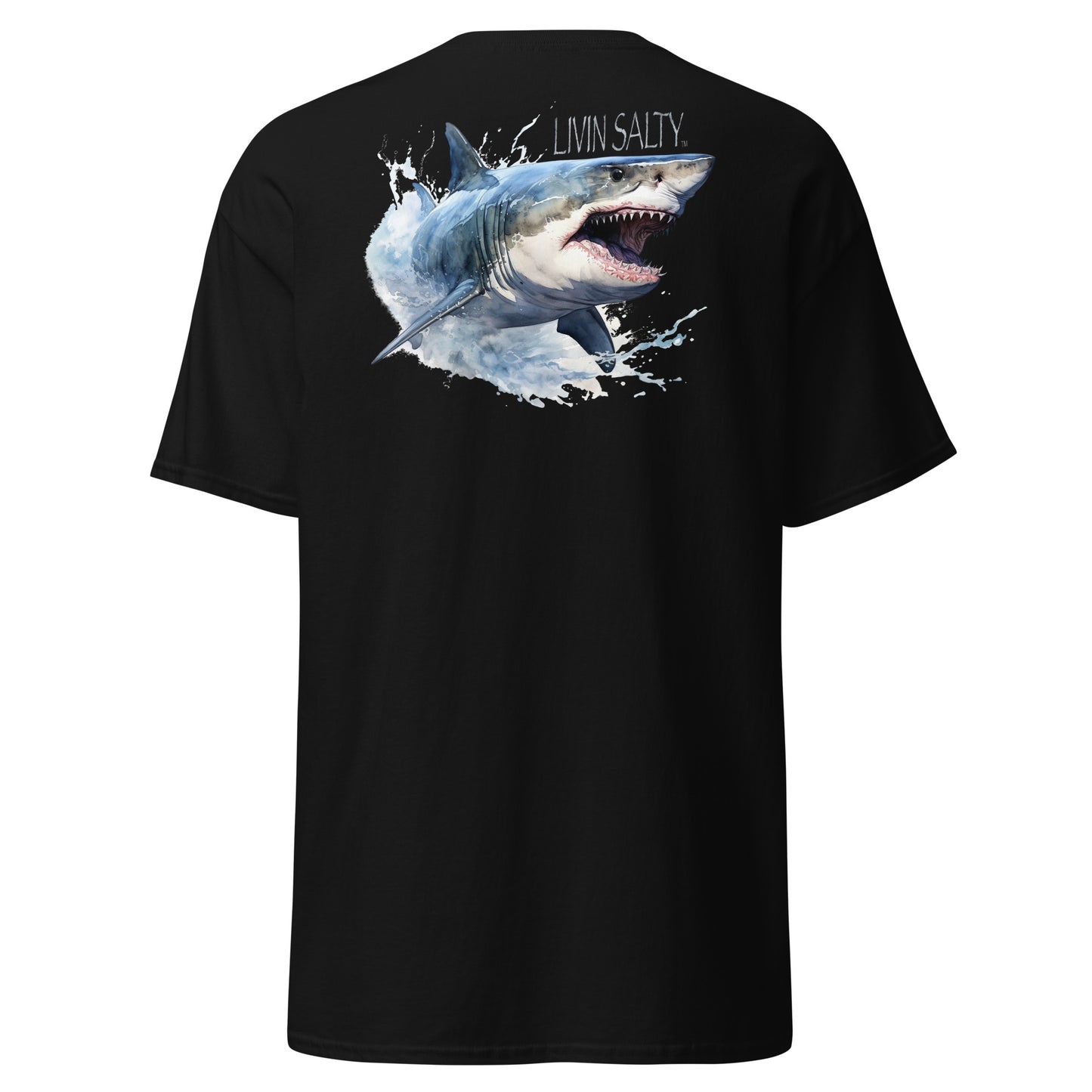 LIVIN SALTY Shark Cotton tee