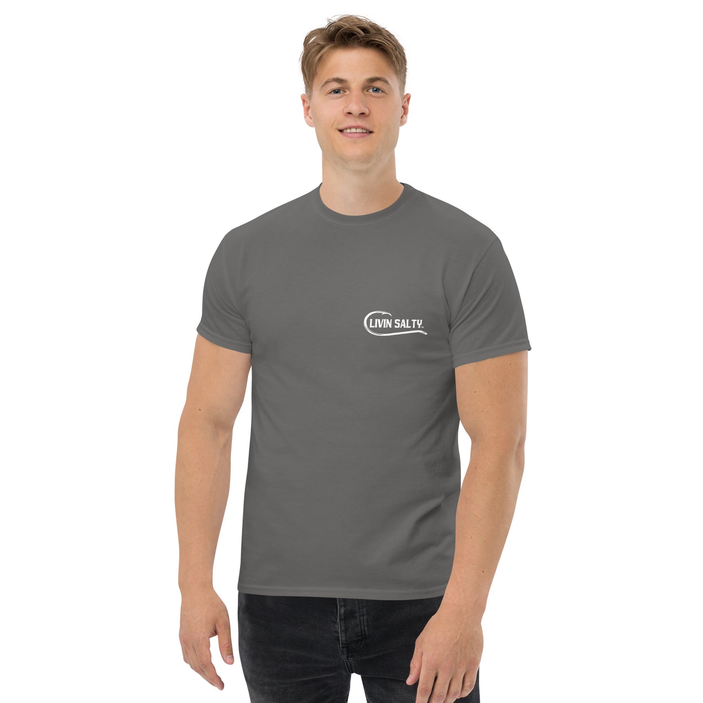 LIVIN SALTY Shark Cotton tee