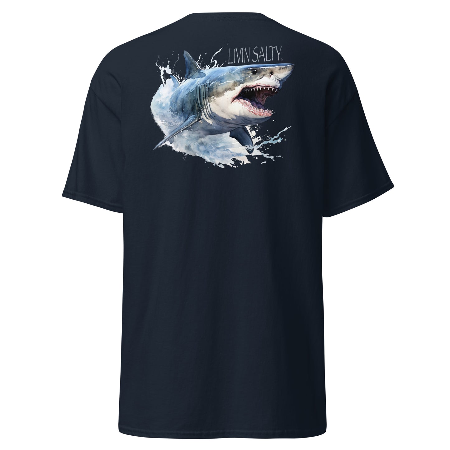 LIVIN SALTY Shark Cotton tee