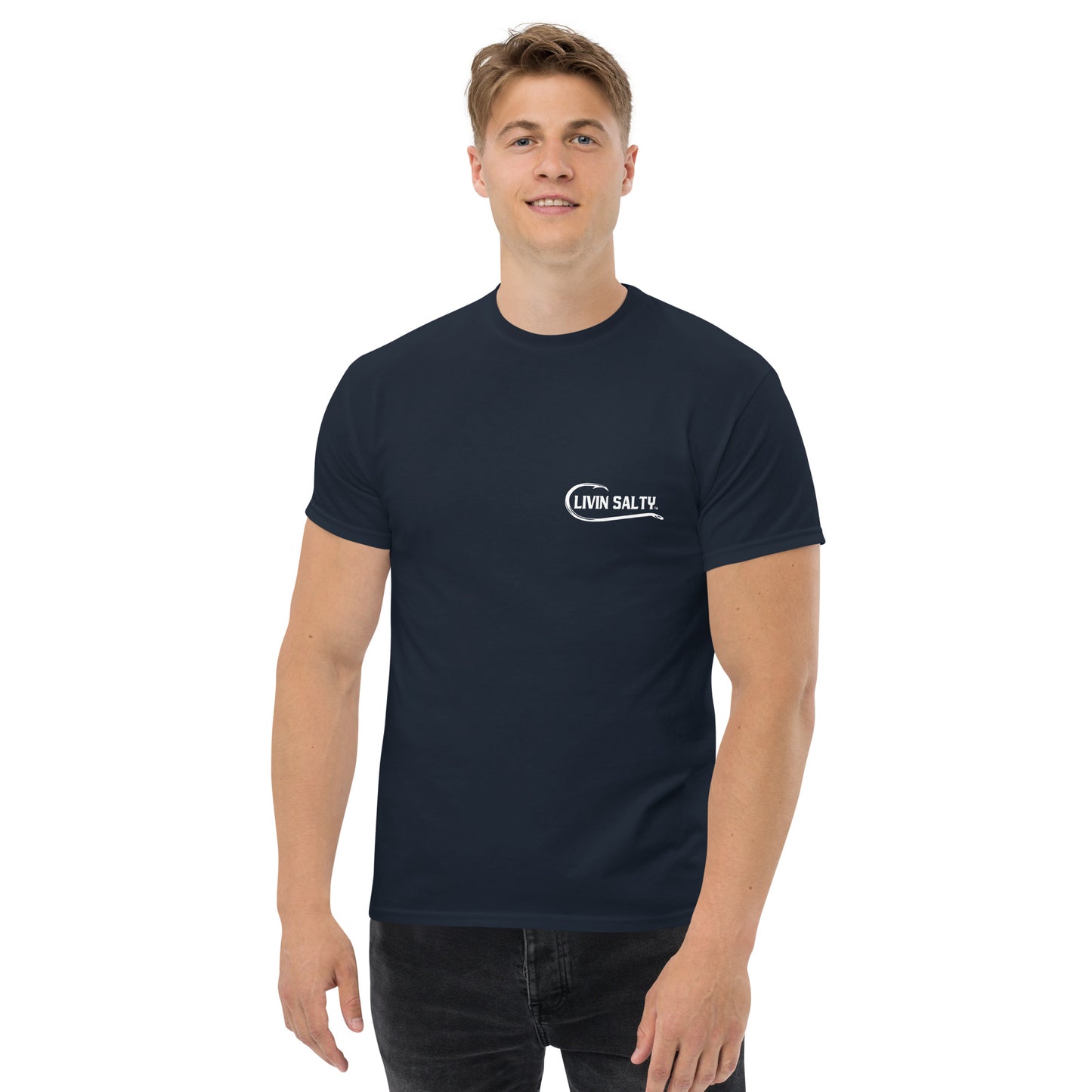 LIVIN SALTY Shark Cotton tee