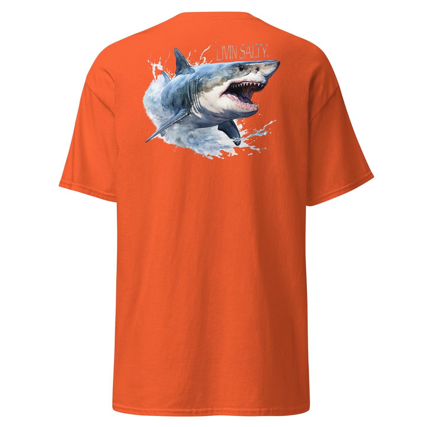 LIVIN SALTY Shark Cotton tee