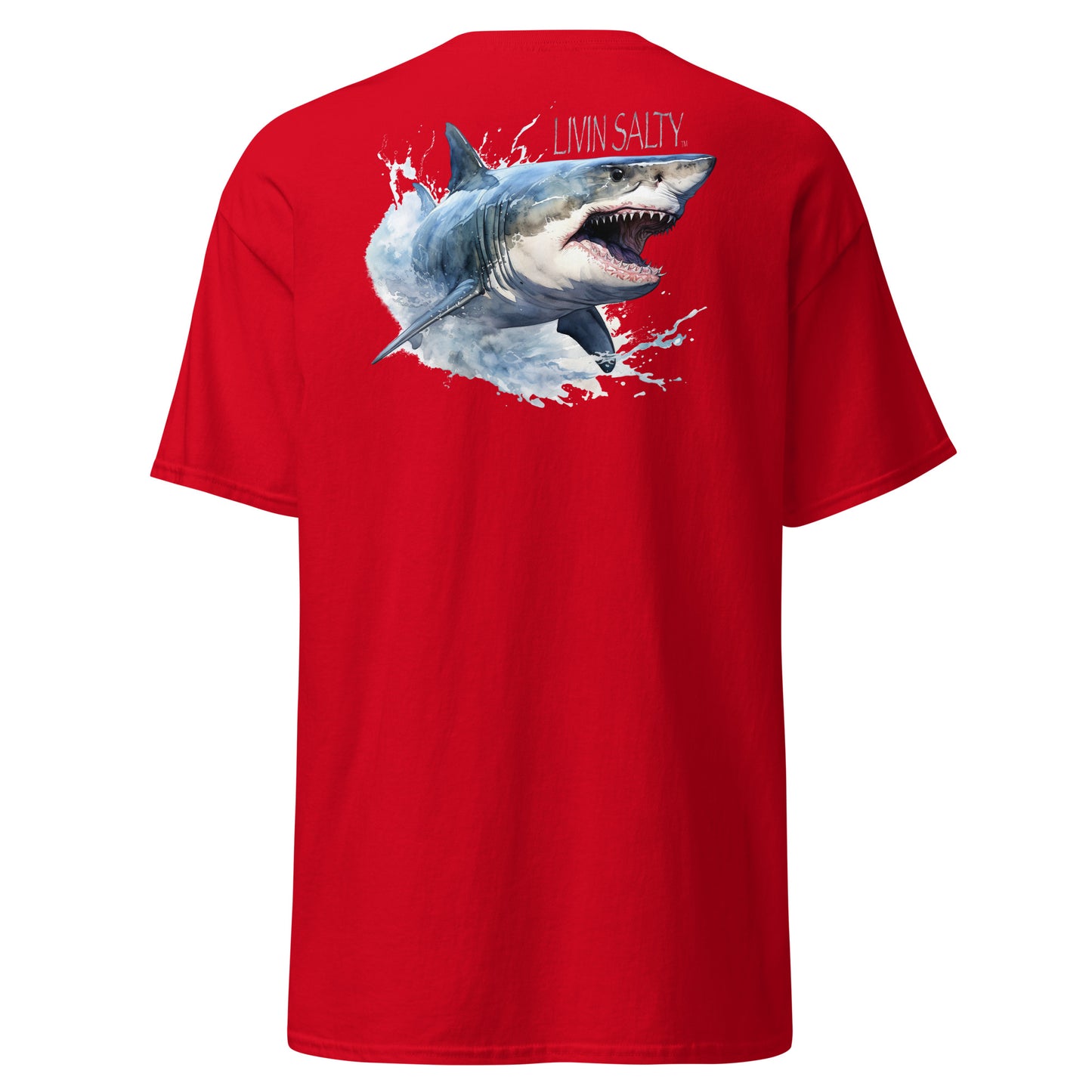 LIVIN SALTY Shark Cotton tee