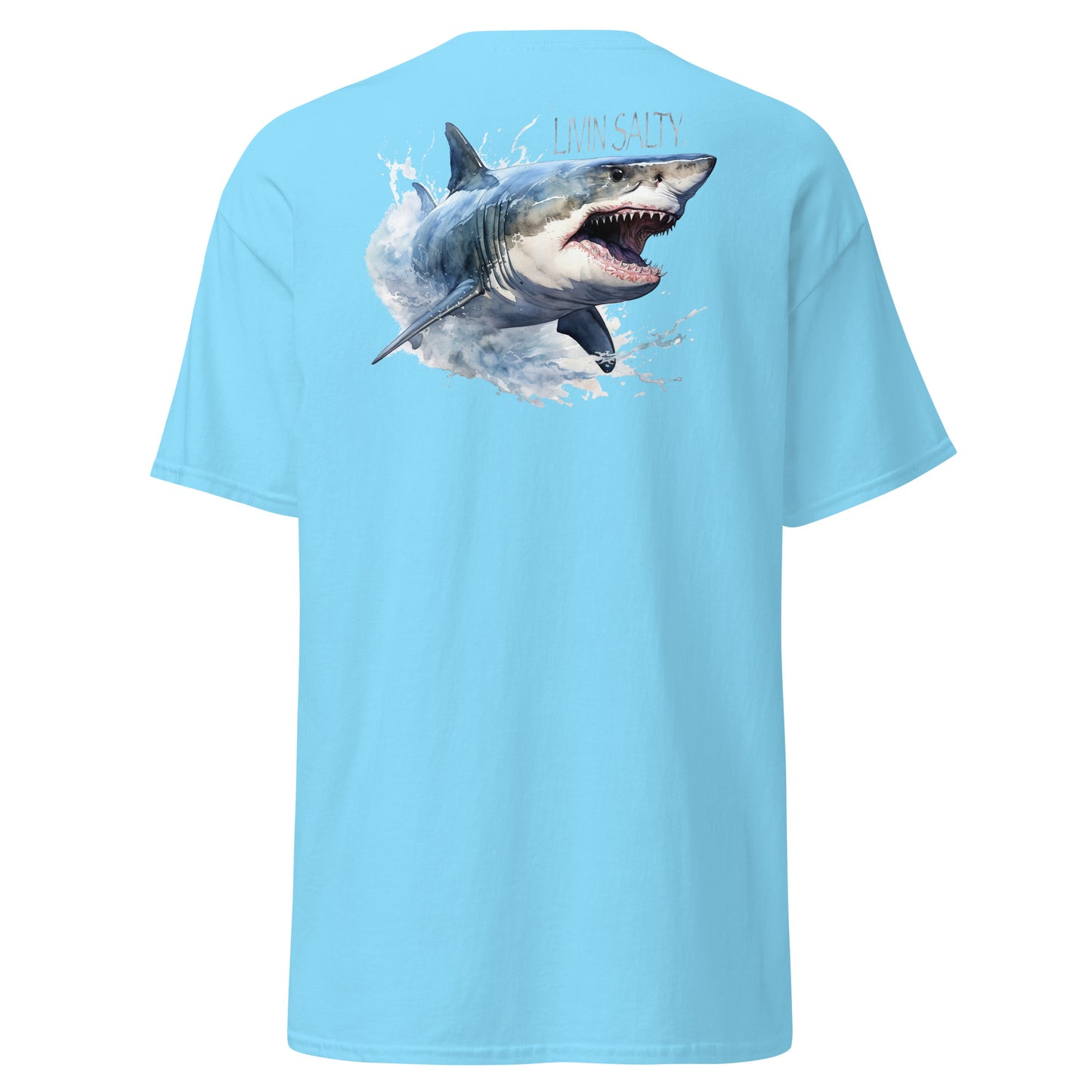 LIVIN SALTY Shark Cotton tee