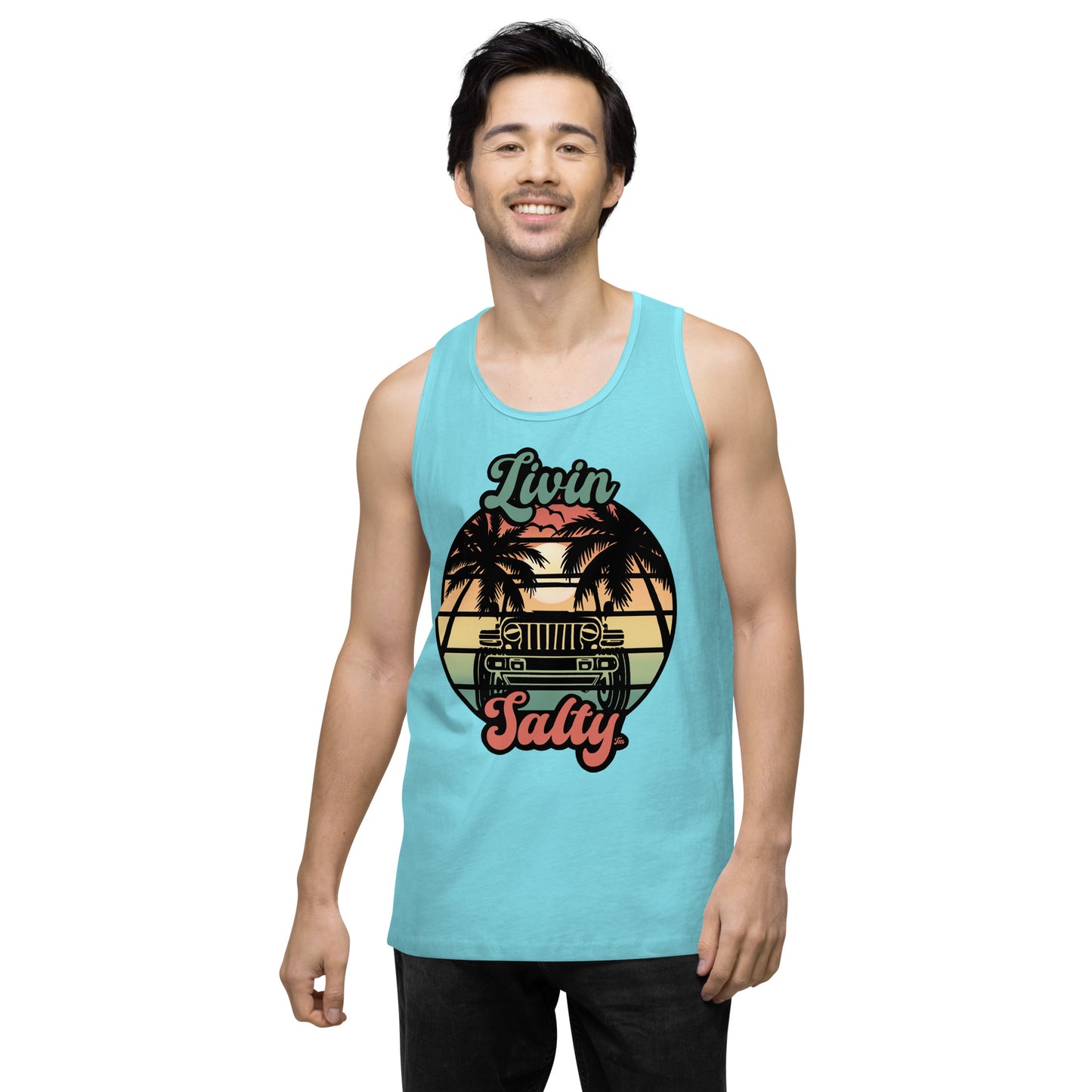 Men’s Jeep/Beach Livin Salty tank top